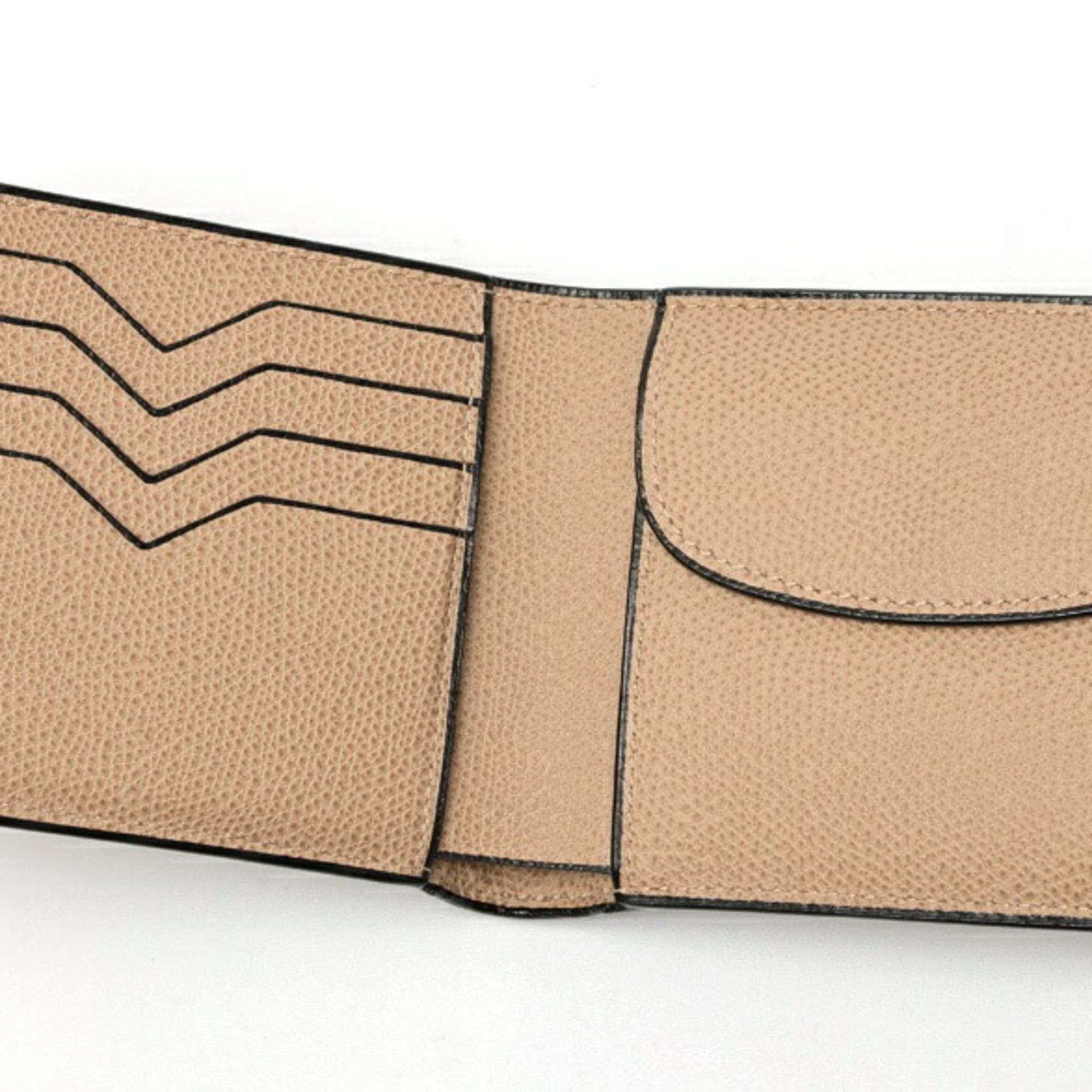 Valextra Valextra Bi-fold Wallet with Coin Purse, 4 Card Slots, Compact, Soft Calfskin, Greige Size ONE SIZE - 4 Thumbnail