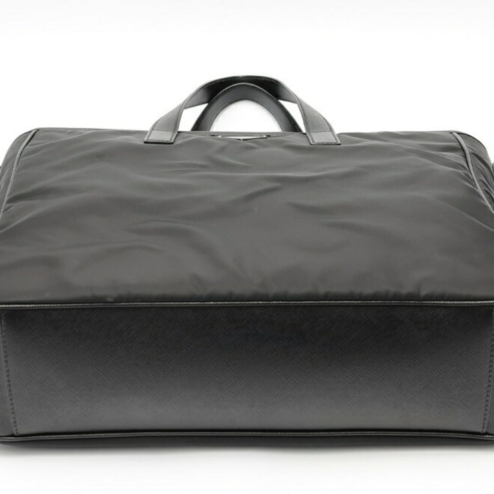 Prada Prada Tote Bag Shoulder 2VG064 Nylon Saffiano Leather Black Size ONE SIZE - 4 Thumbnail