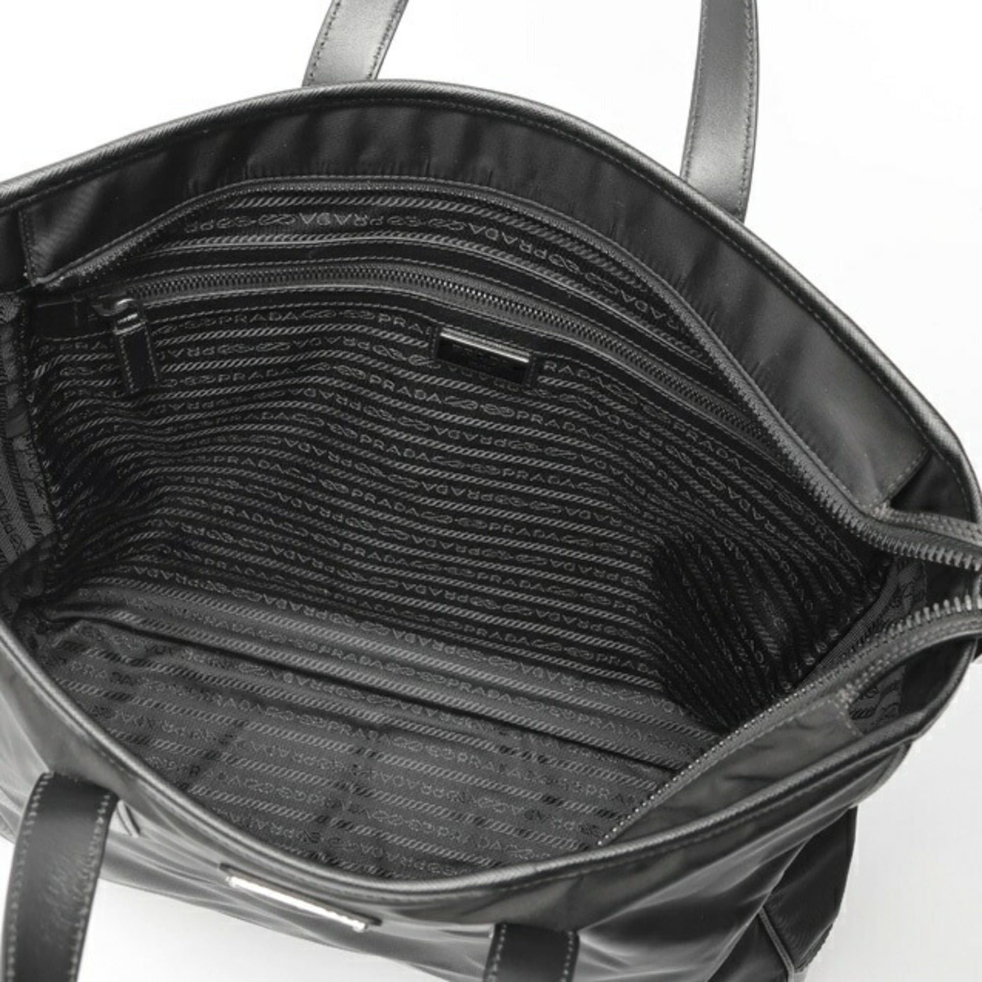 Prada Prada Tote Bag Shoulder 2VG064 Nylon Saffiano Leather Black Size ONE SIZE - 5 Thumbnail