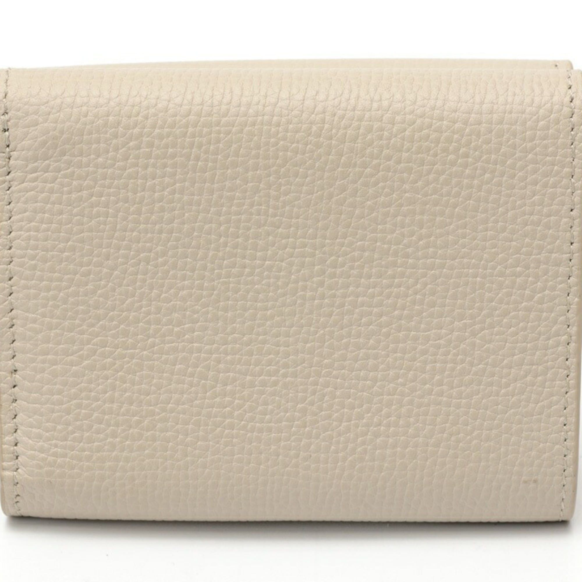 Loewe Loewe Anagram Trifold Wallet, C821TR2X, Pebble Grain Calf Leather, Light Ghost (Greige) Size ONE SIZE - 2 Thumbnail