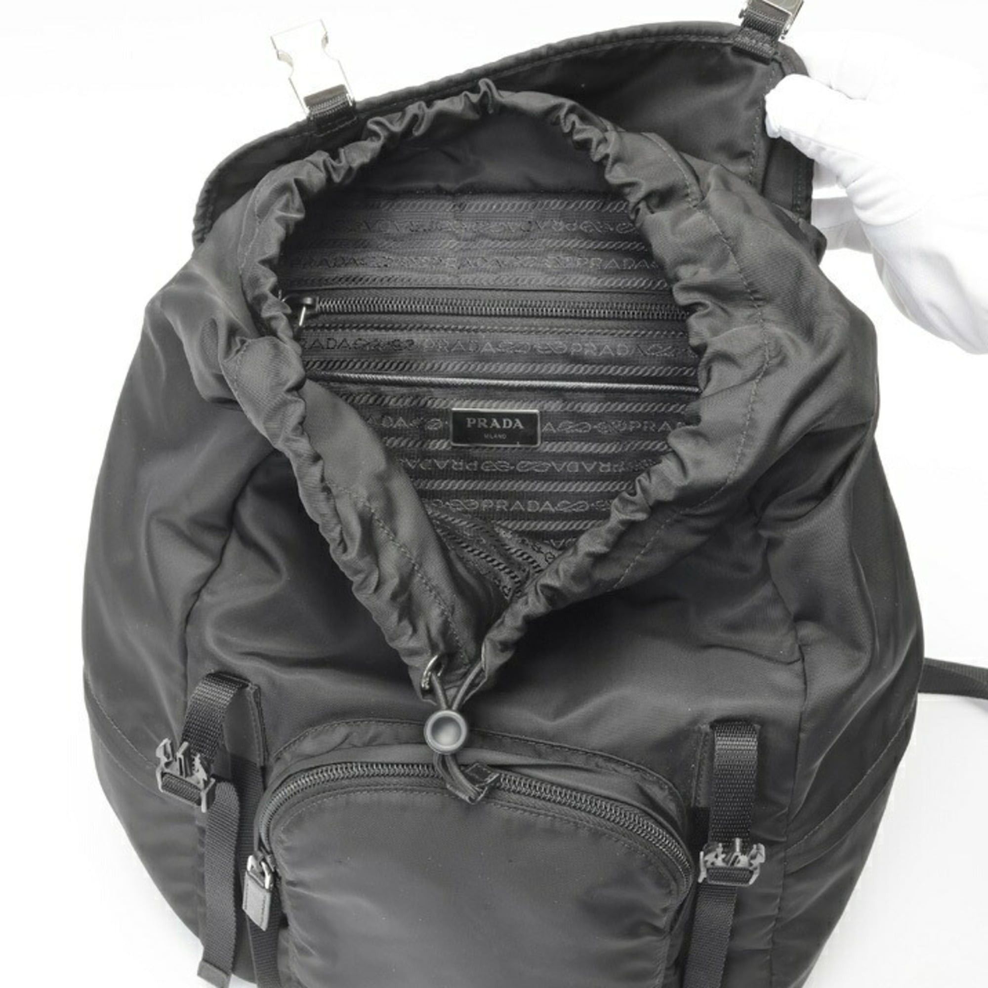 Prada Prada Nylon Backpack Rucksack 1BZ039 Black Size ONE SIZE - 7 Thumbnail
