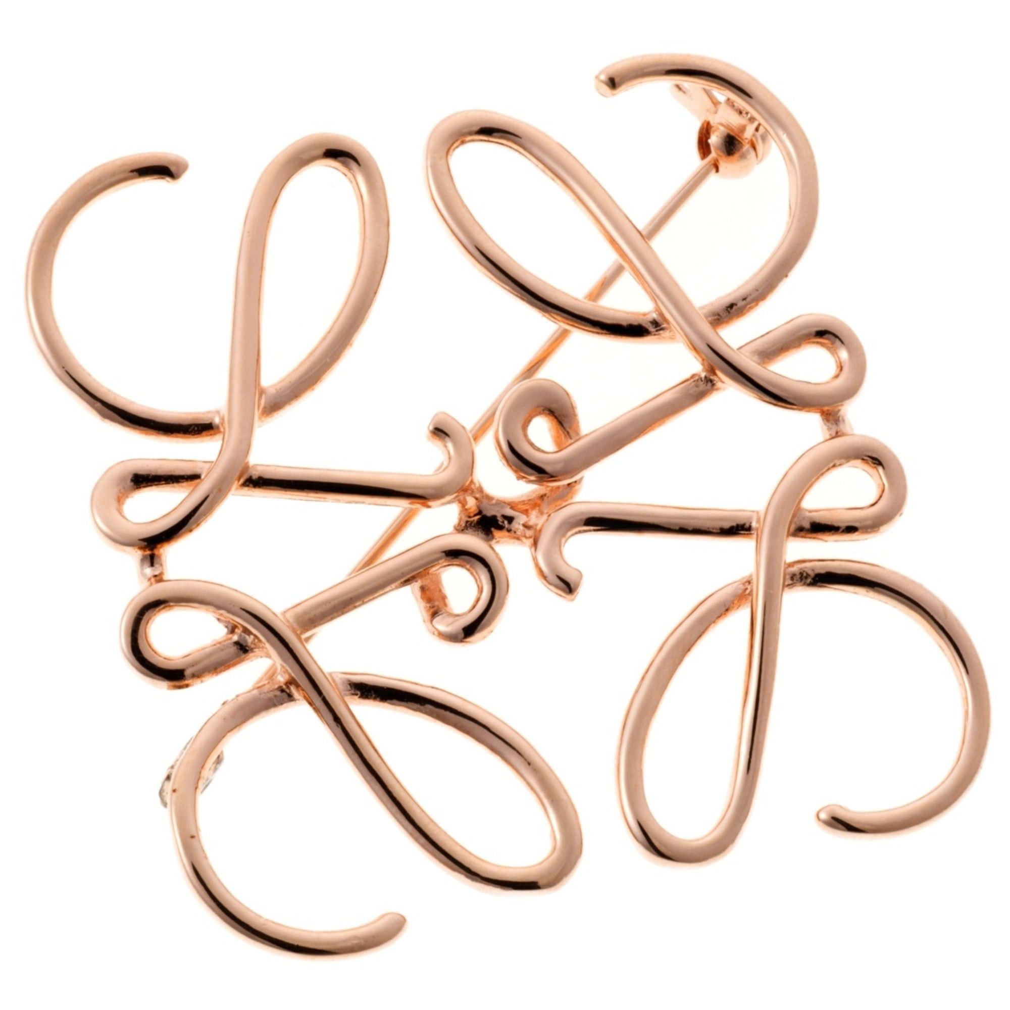 Loewe Loewe Anagram Brooch, 111.27.027, Metal, Rose Gold Size ONE SIZE - 2 Thumbnail