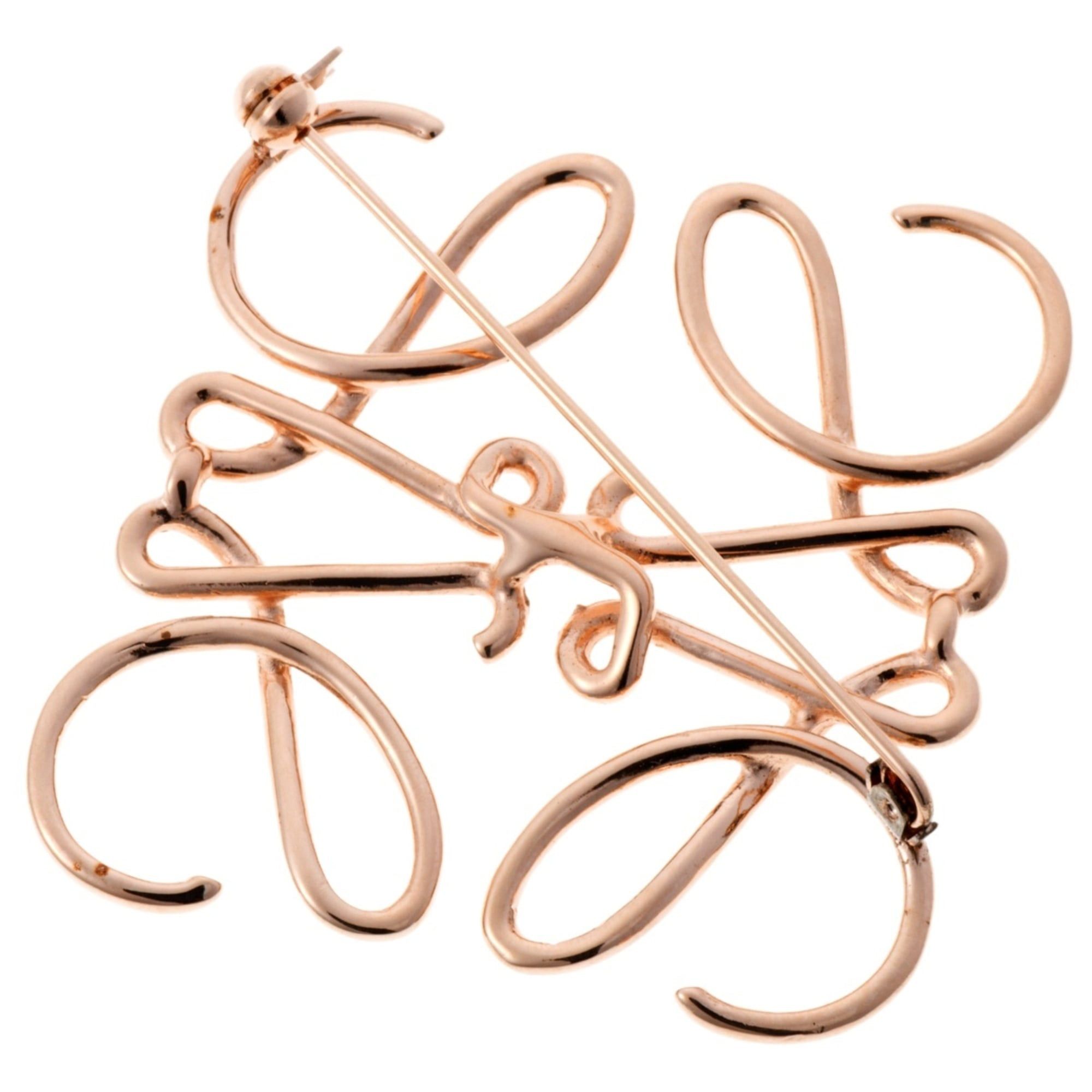 Loewe Loewe Anagram Brooch, 111.27.027, Metal, Rose Gold Size ONE SIZE - 3 Thumbnail