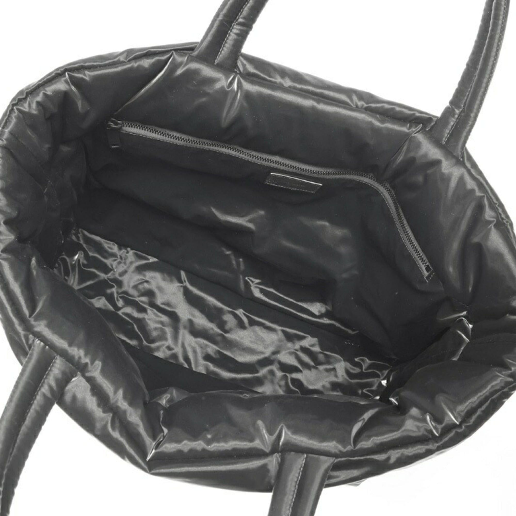 Saint Laurent Paris Saint Laurent Wide Puffer Tote Bag 756269, Nylon, Black Size ONE SIZE - 5 Thumbnail