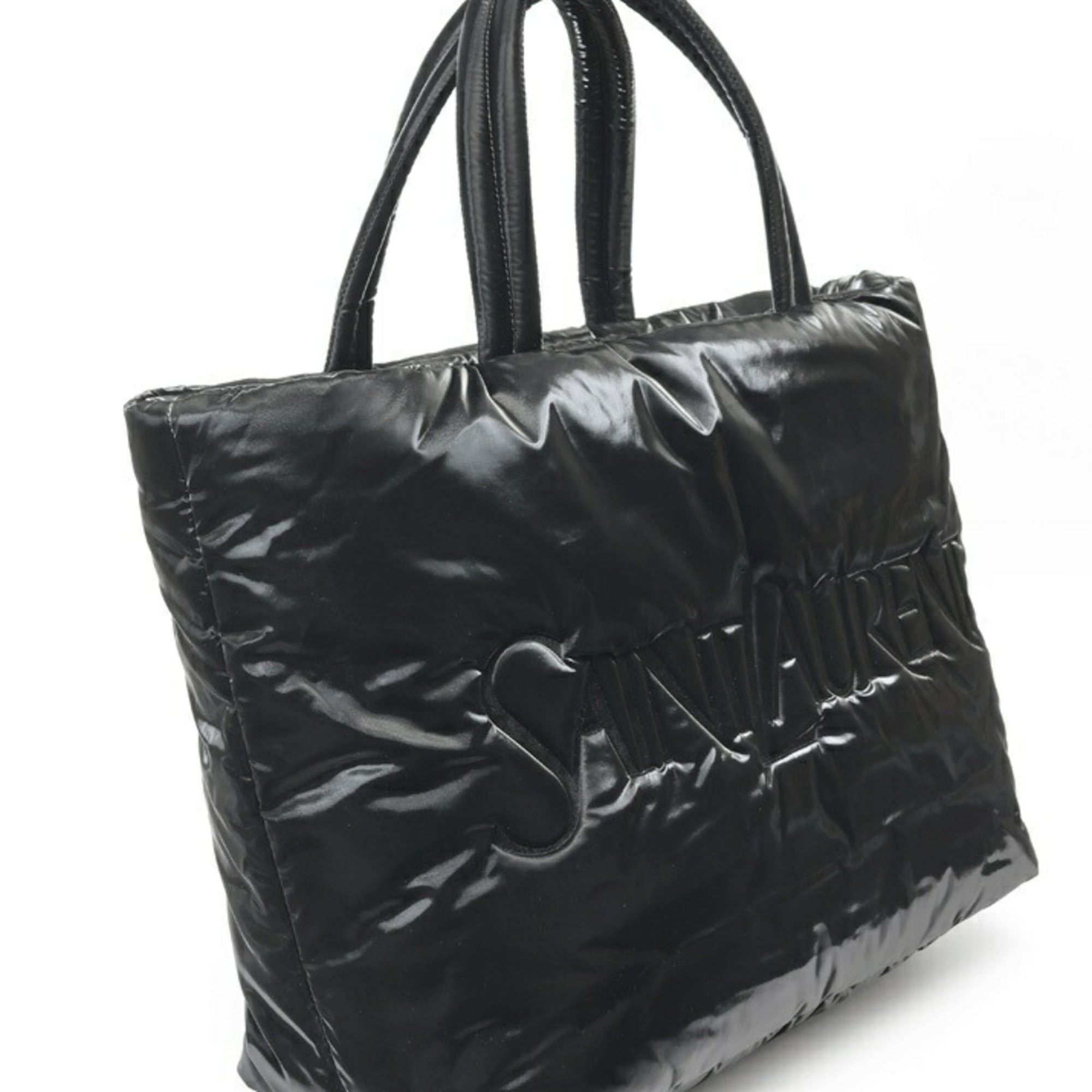 Saint Laurent Paris Saint Laurent Wide Puffer Tote Bag 756269, Nylon, Black Size ONE SIZE - 2 Thumbnail