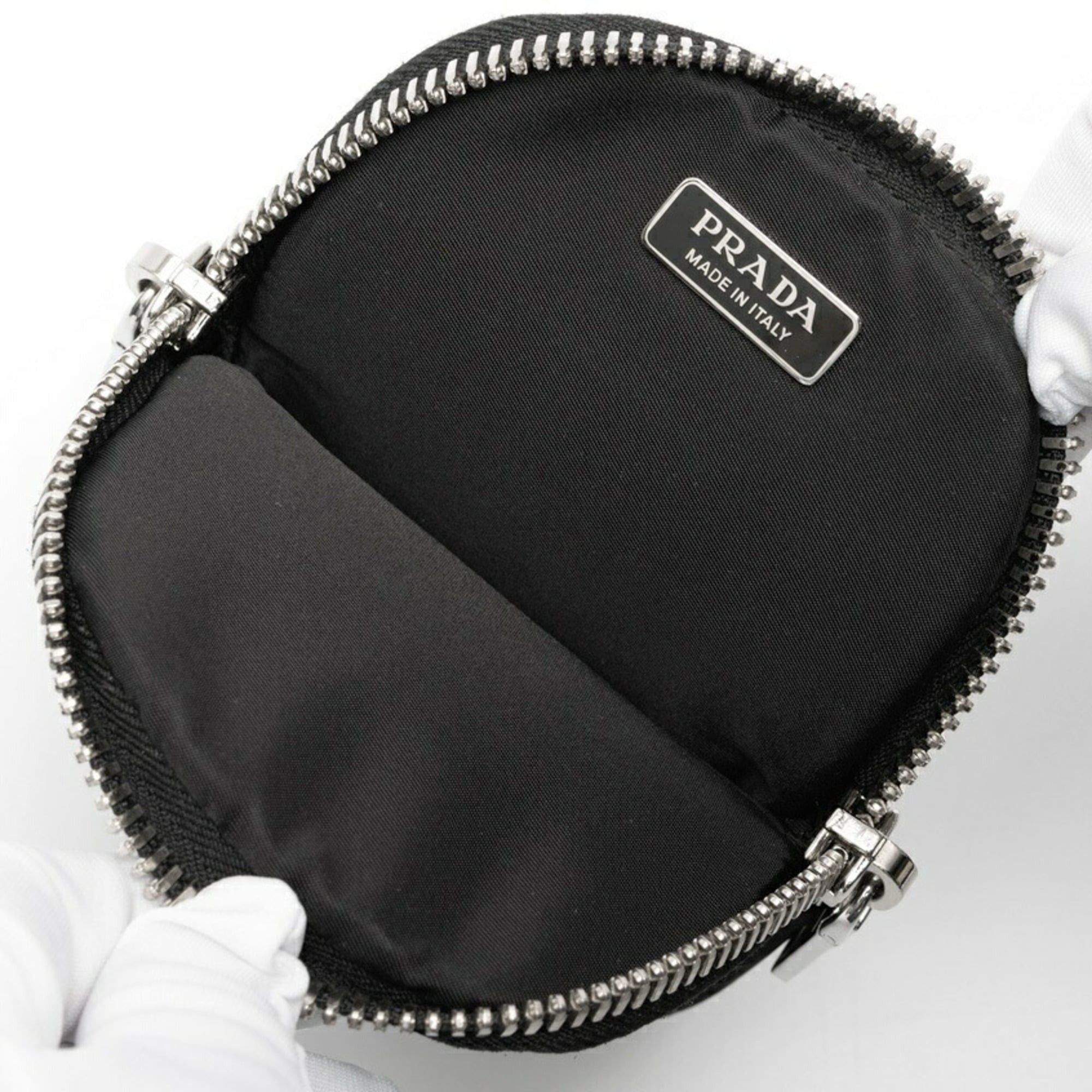 Prada Prada phone holder shoulder pouch 1DH030, nylon, black Size ONE SIZE - 6 Thumbnail