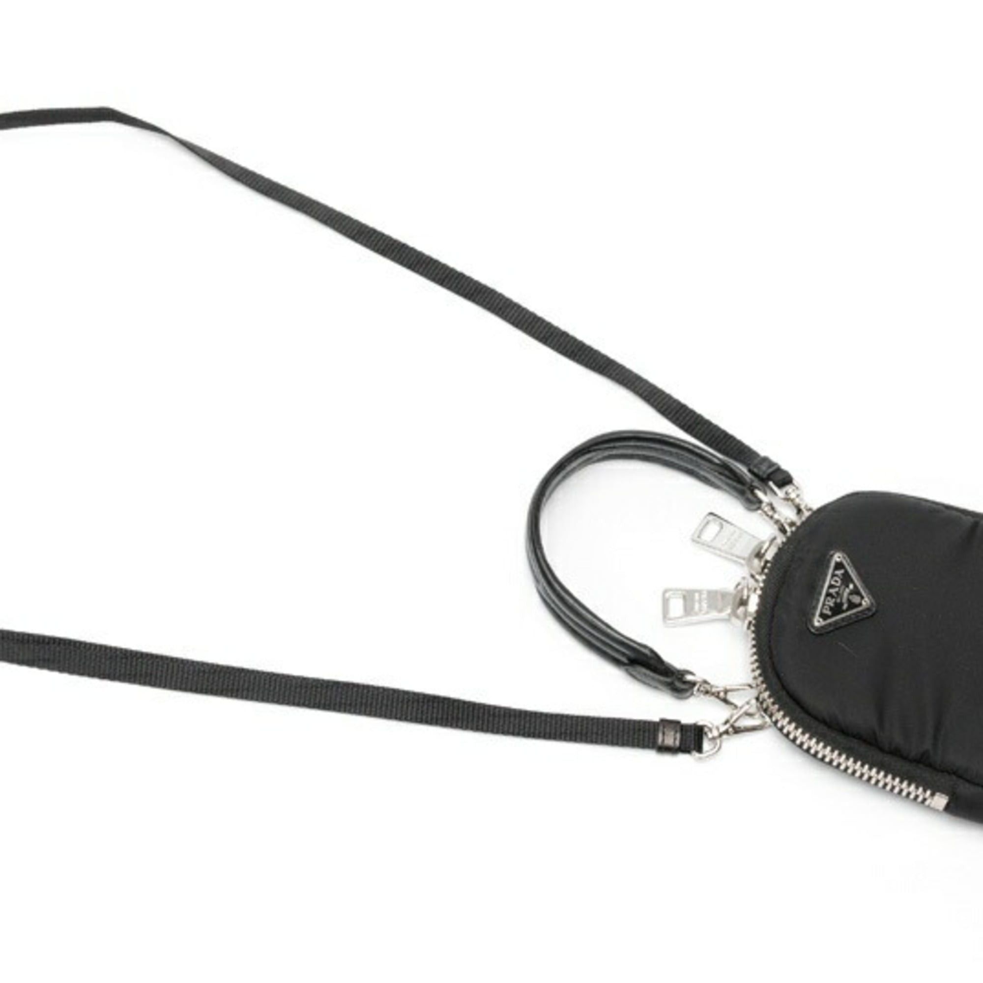 Prada Prada phone holder shoulder pouch 1DH030, nylon, black Size ONE SIZE - 2 Thumbnail