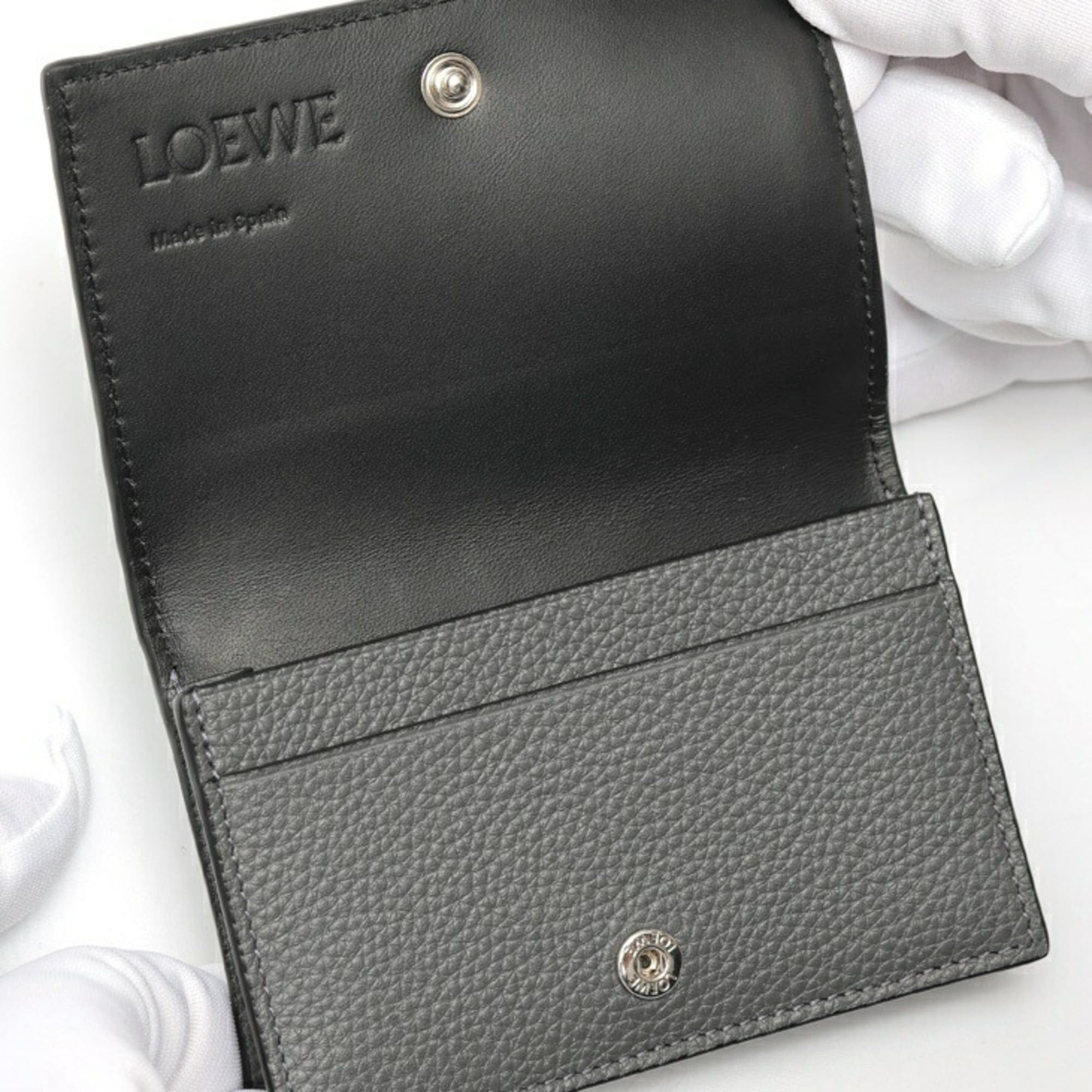 Loewe Loewe Card Holder/Card Case C660M97X04, Soft Grain Calf Leather, Anthracite (Gray) Size ONE SIZE - 4 Thumbnail