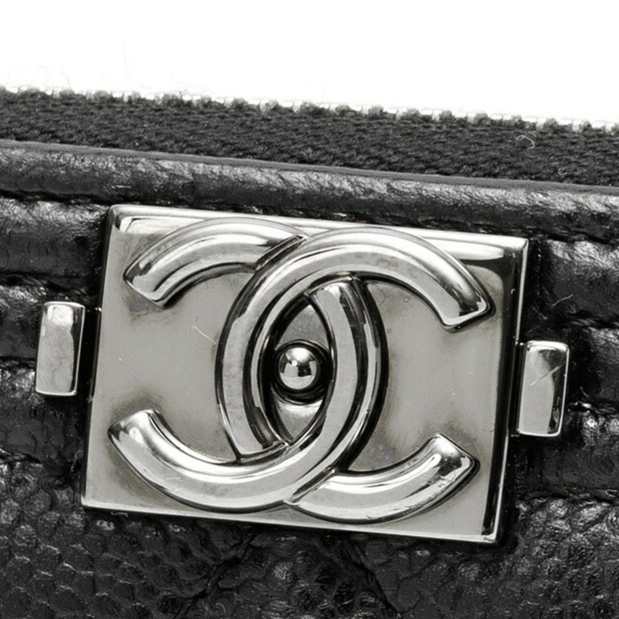 Chanel Chanel Boy Zip Coin Case Compact Wallet AP4018 Caviar Skin Black Size ONE SIZE - 4 Thumbnail