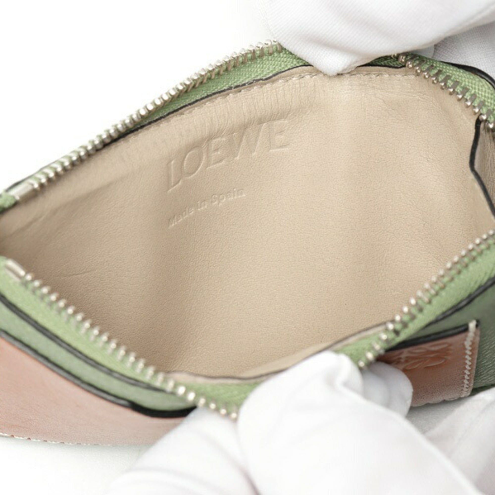 Loewe Loewe coin card holder/card case C660Z40X04, soft grain calf leather, rosemary tan. Size ONE SIZE - 4 Thumbnail