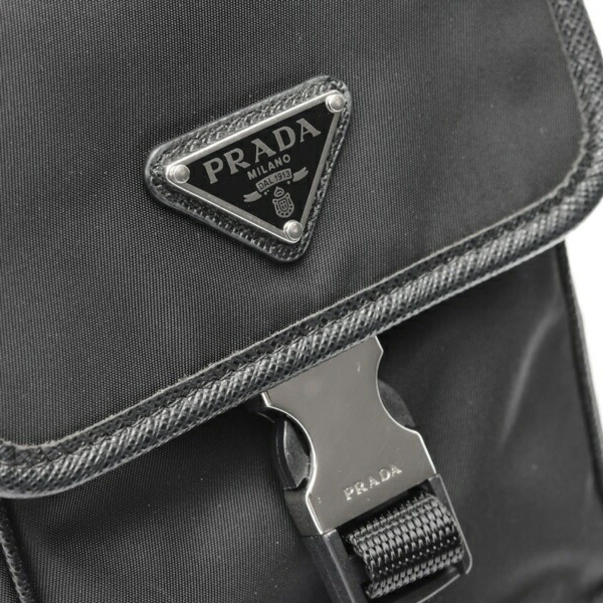 Prada Prada Re-Nylon x Saffiano Leather Smartphone Case Shoulder Pouch 2ZH109 Nylon Black Size ONE SIZE - 5 Thumbnail