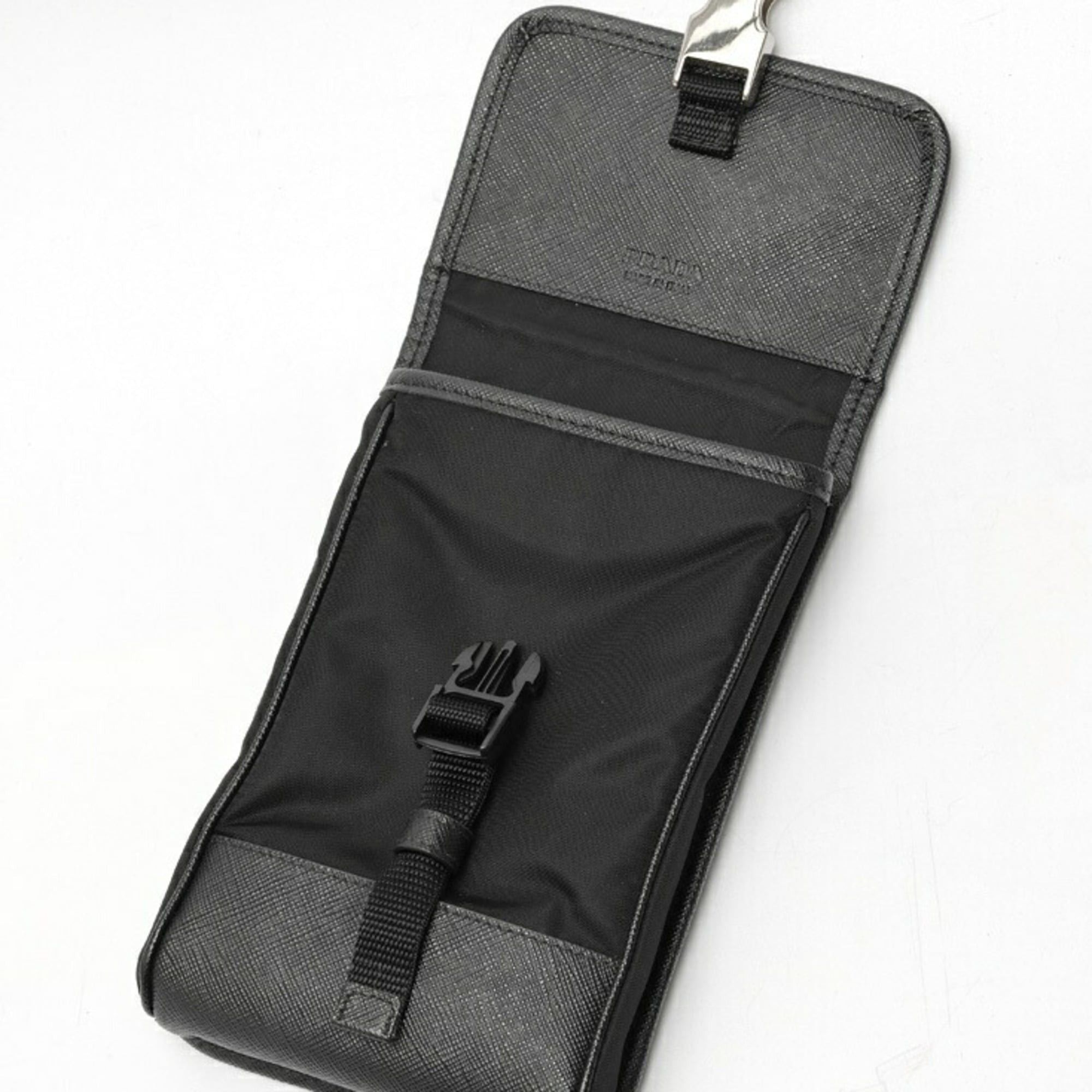 Prada Prada Re-Nylon x Saffiano Leather Smartphone Case Shoulder Pouch 2ZH109 Nylon Black Size ONE SIZE - 6 Thumbnail