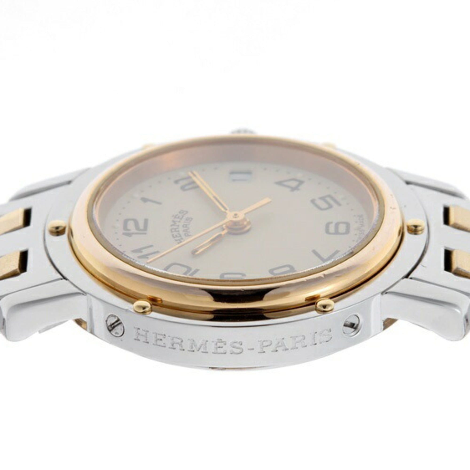 Hermes Hermes Clipper CL3.240.130.3-22 Beige Quartz Watch Size ONE SIZE - 6 Thumbnail