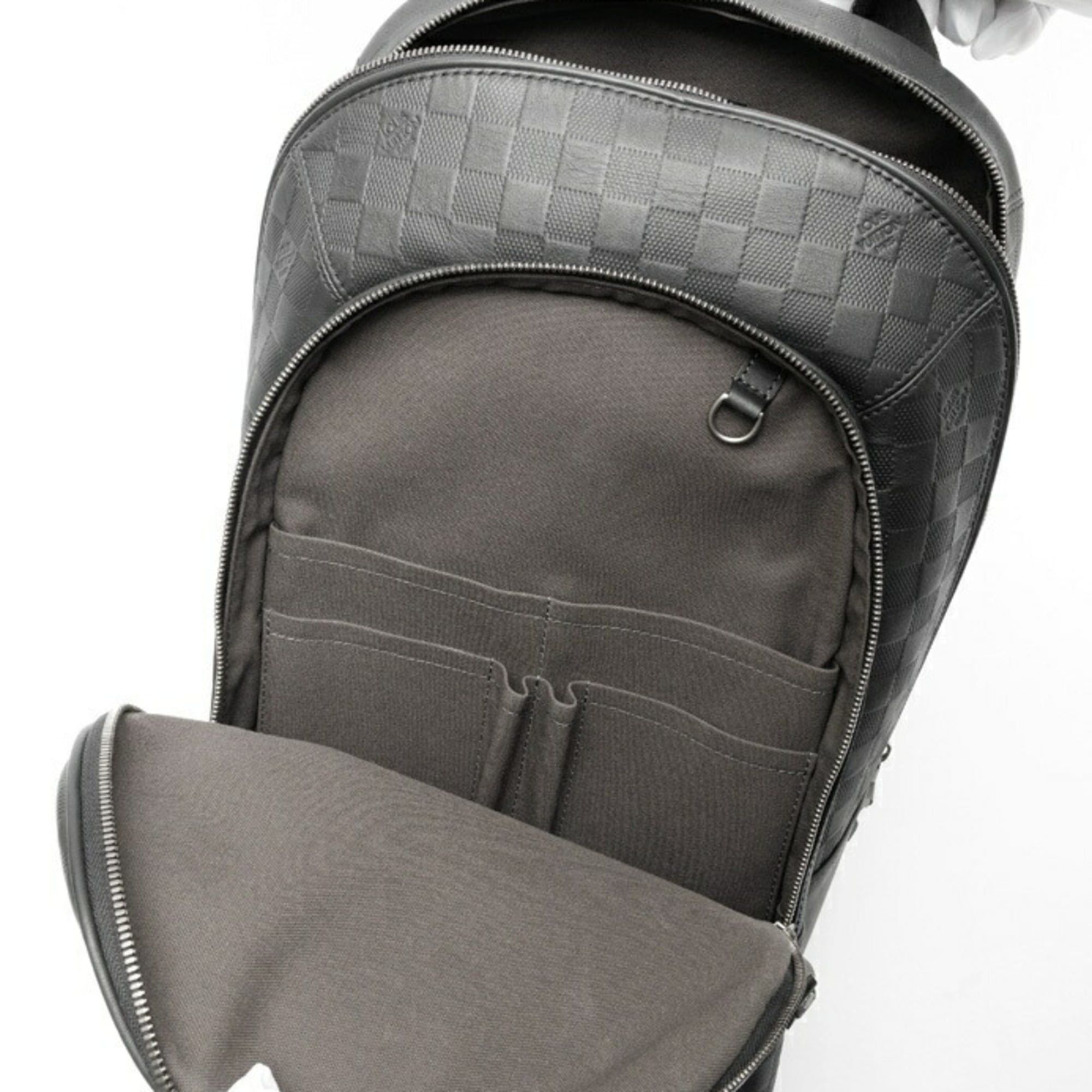 Louis Vuitton Louis Vuitton Michael Backpack N41330, Damier Infini Leather, Black Size ONE SIZE - 6 Thumbnail