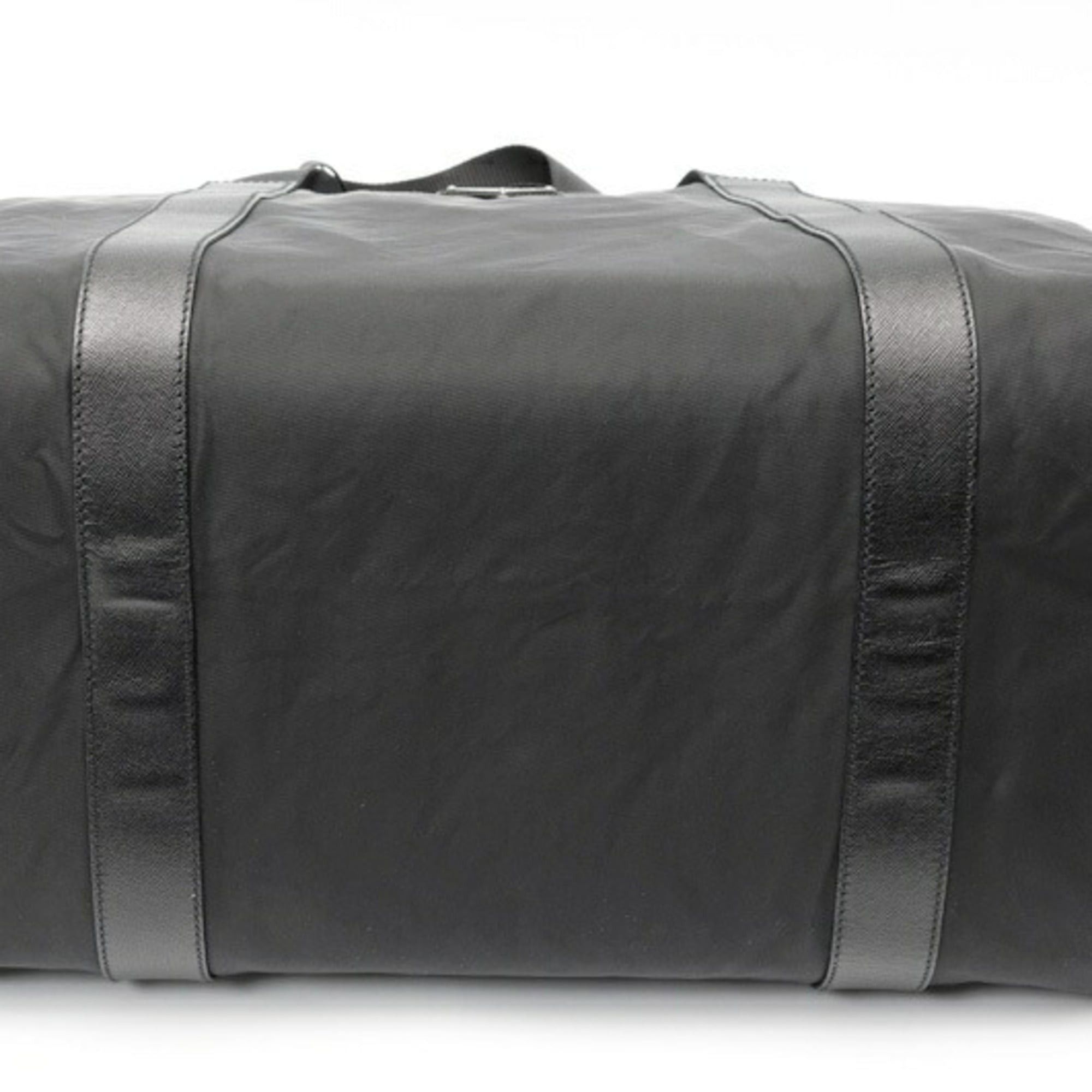 Prada Prada Nylon x Saffiano Leather Duffle Bag Boston 2VC796 Black Size ONE SIZE - 4 Thumbnail