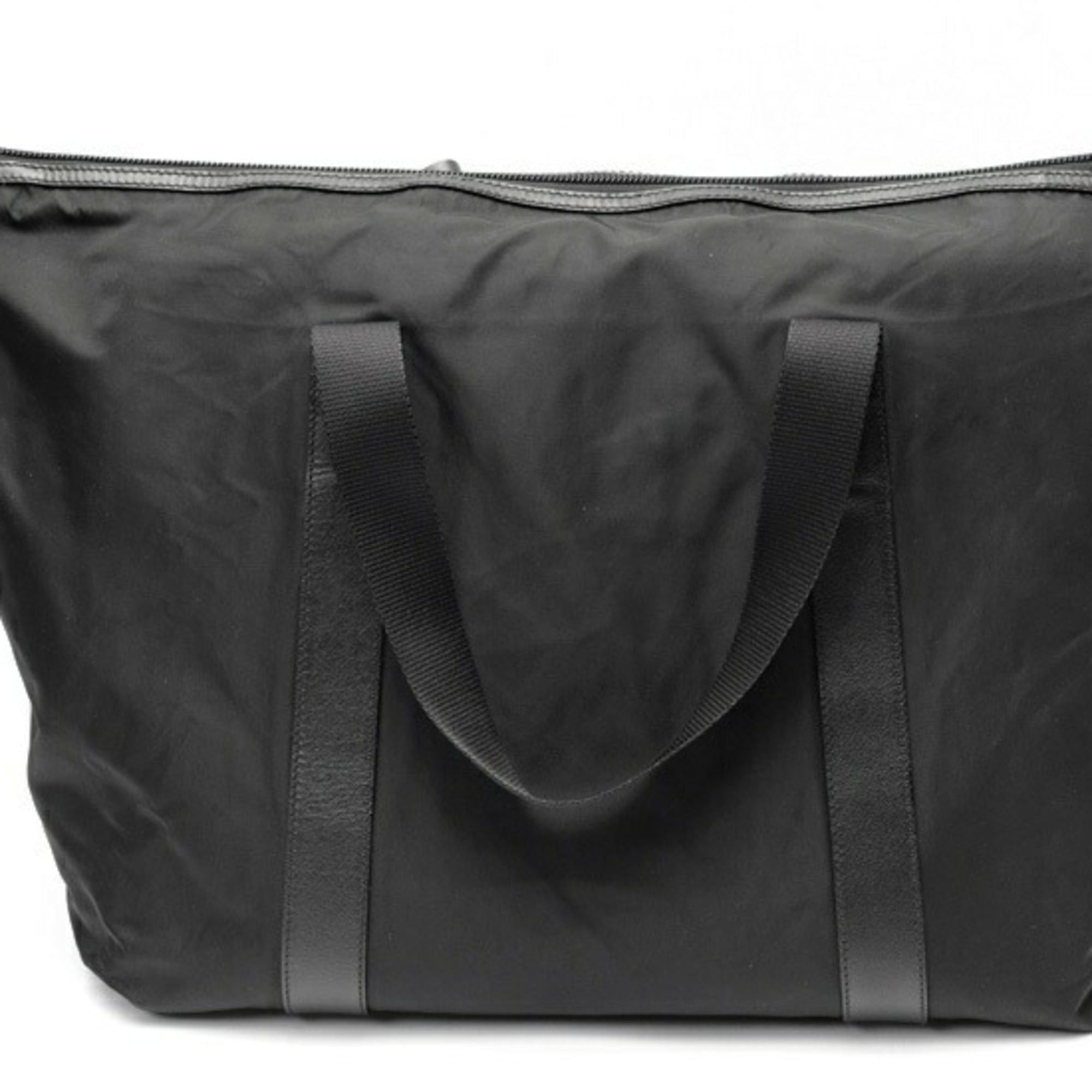 Prada Prada Nylon x Saffiano Leather Duffle Bag Boston 2VC796 Black Size ONE SIZE - 3 Thumbnail