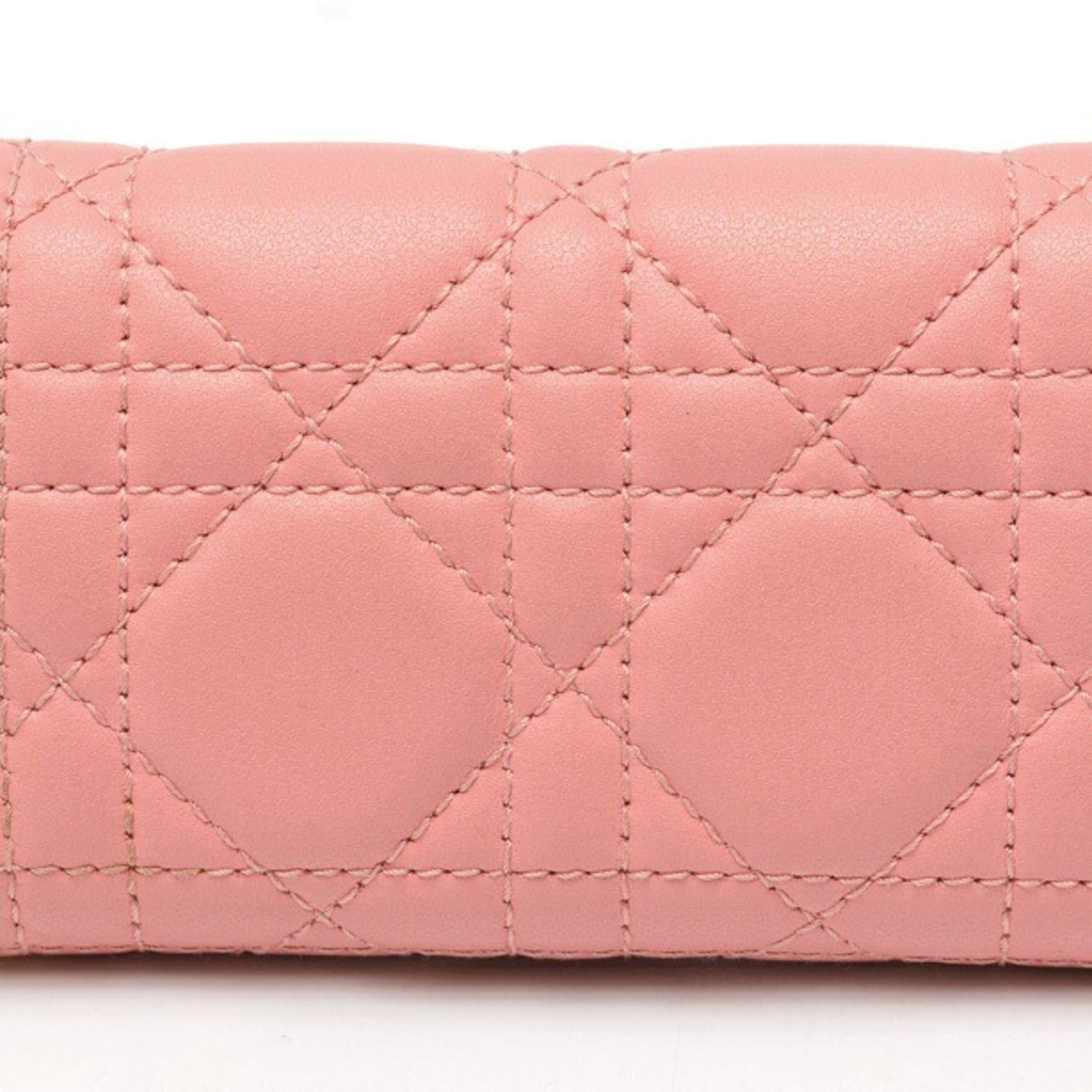 Dior Dior My Aster Key Case S0983ONMJ Cannage Lambskin Pink Size ONE SIZE - 2 Thumbnail