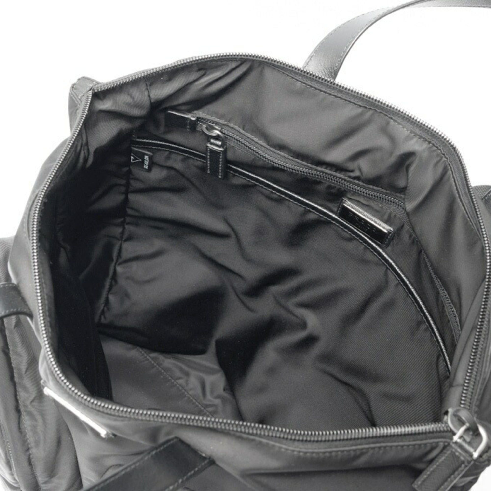Prada Prada Re-Nylon x Saffiano Leather Backpack Rucksack 2VG053 Nylon Black Size ONE SIZE - 5 Thumbnail