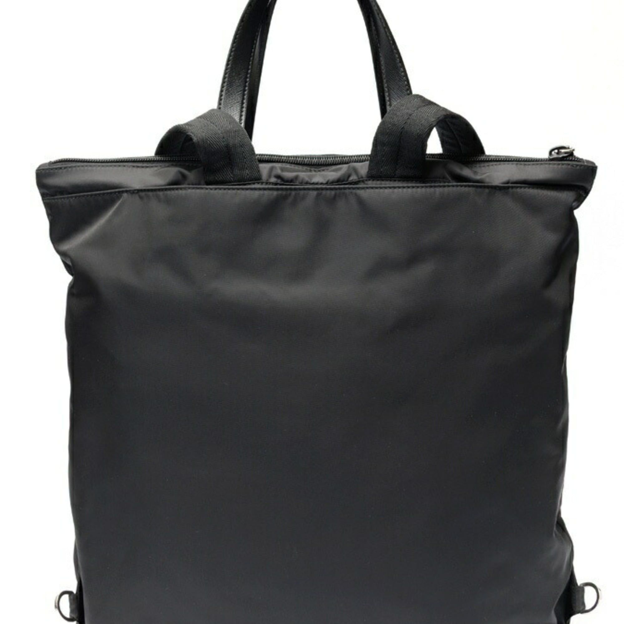 Prada Prada Re-Nylon x Saffiano Leather Backpack Rucksack 2VG053 Nylon Black Size ONE SIZE - 3 Thumbnail
