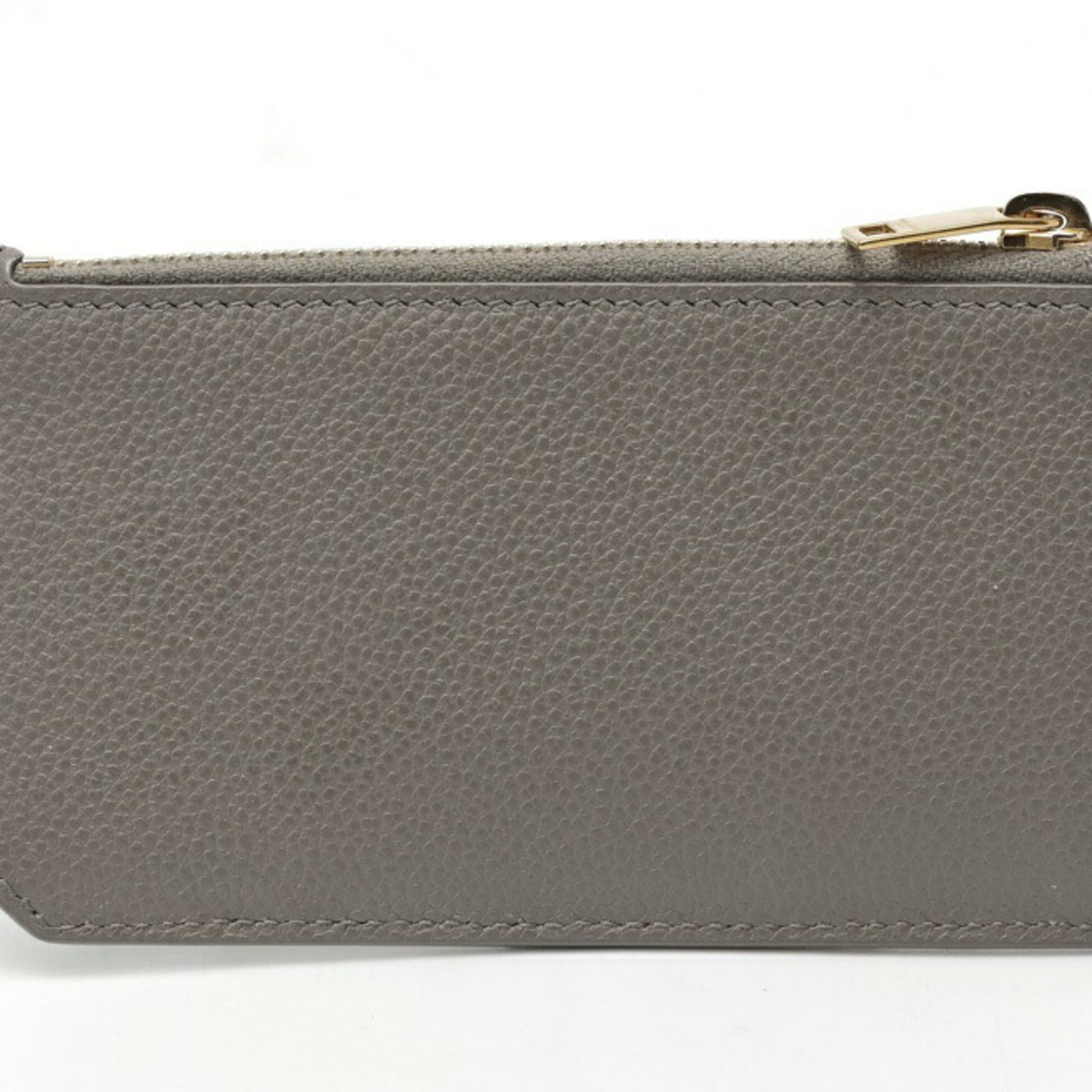 Saint Laurent Paris Saint Laurent Fragment Card Case Coin Holder 631992 Leather Gray Size ONE SIZE - 2 Thumbnail