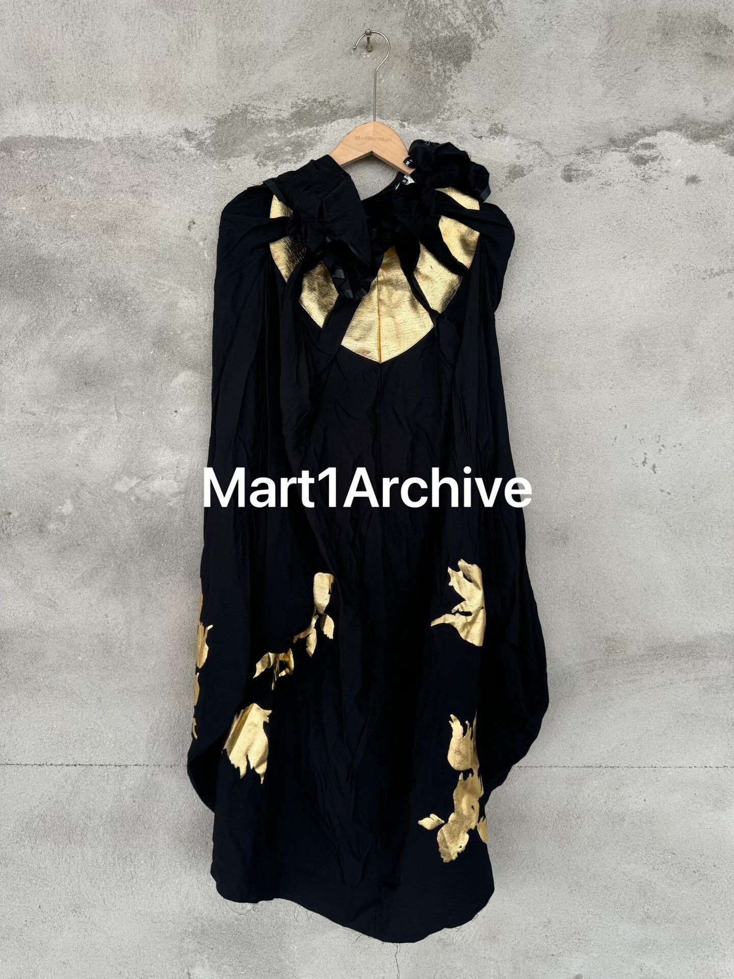 Junya Watanabe Junya Watanabe Gold Print Cape Mini Dress Size S Size S / US 4 / IT 40 - 2 Thumbnail