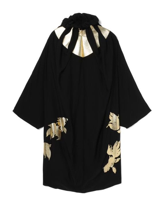 Junya Watanabe Junya Watanabe Gold Print Cape Mini Dress Size S Size S / US 4 / IT 40 - 10 Thumbnail