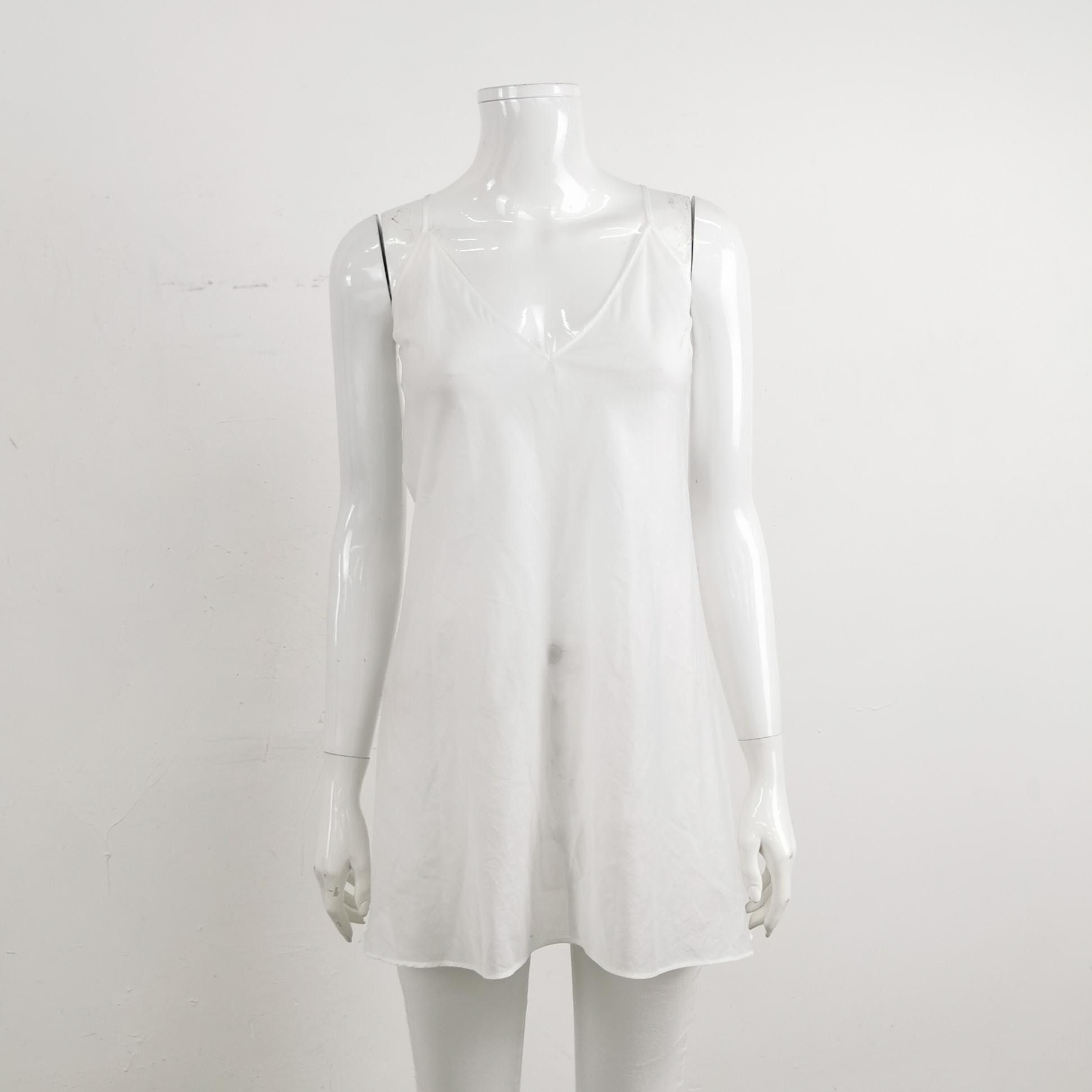 Loro Piana Loro Piana White Cotton Linen Mini Dress Size S Size S / US 4 / IT 40 - 3 Thumbnail