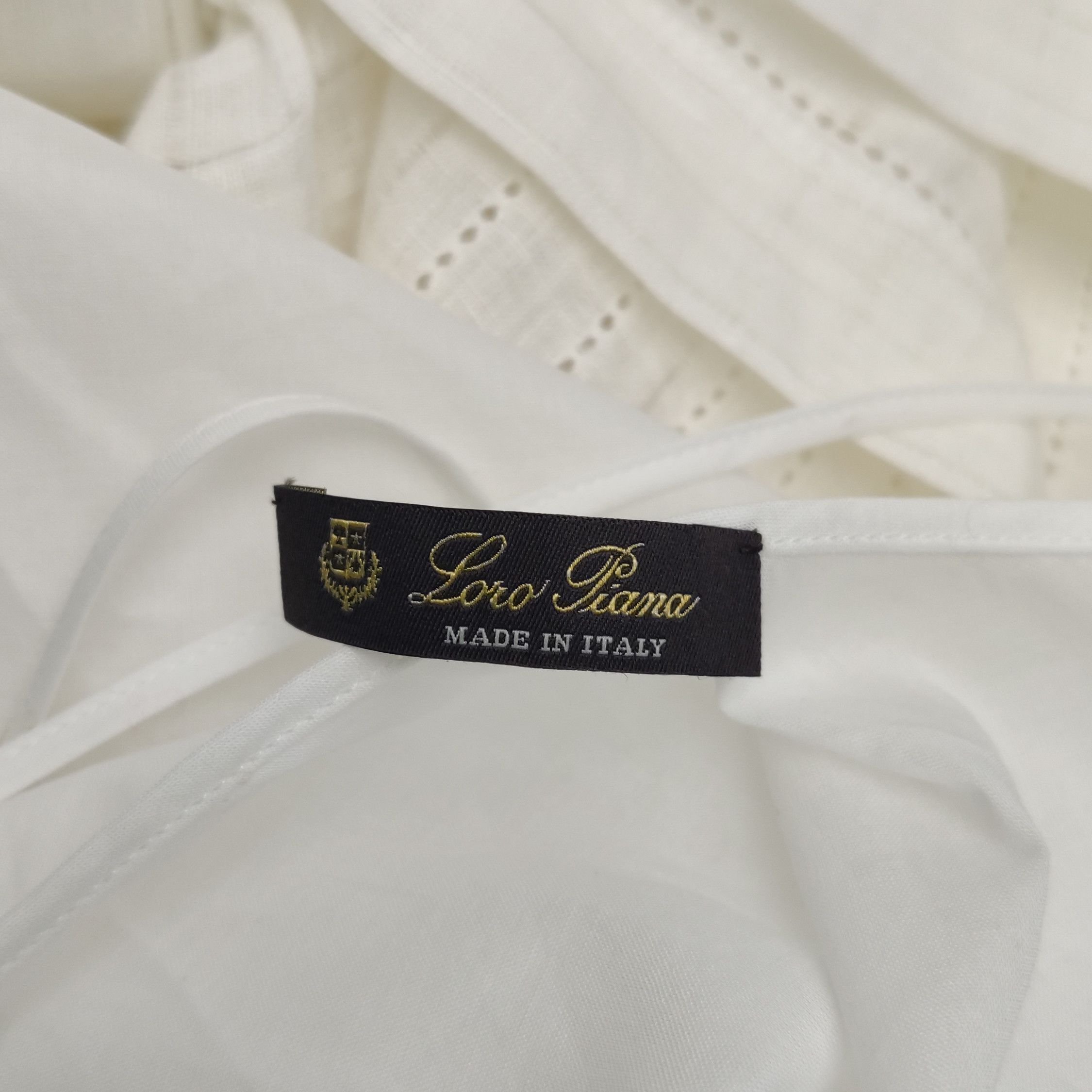 Loro Piana Loro Piana White Cotton Linen Mini Dress Size S Size S / US 4 / IT 40 - 13 Thumbnail