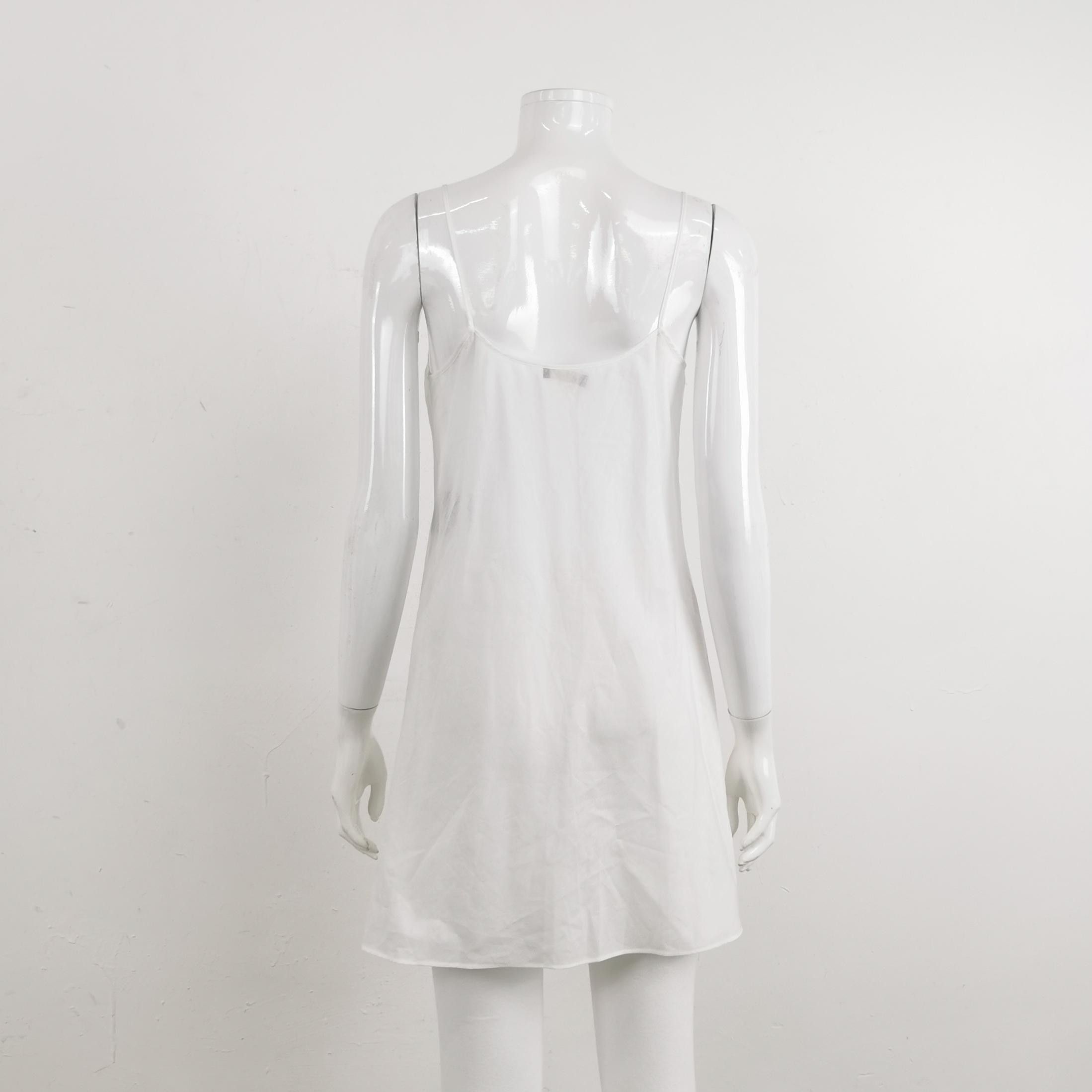 Loro Piana Loro Piana White Cotton Linen Mini Dress Size S Size S / US 4 / IT 40 - 4 Thumbnail
