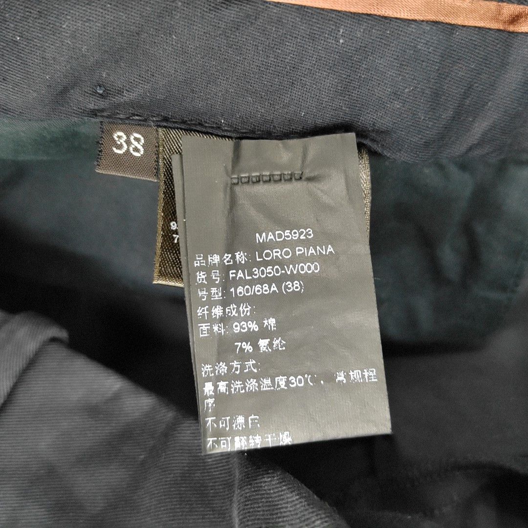 Loro Piana Loro Piana Black Cotton Blend Pants Size 38 Size 26" / US 2 / IT 38 - 3 Thumbnail