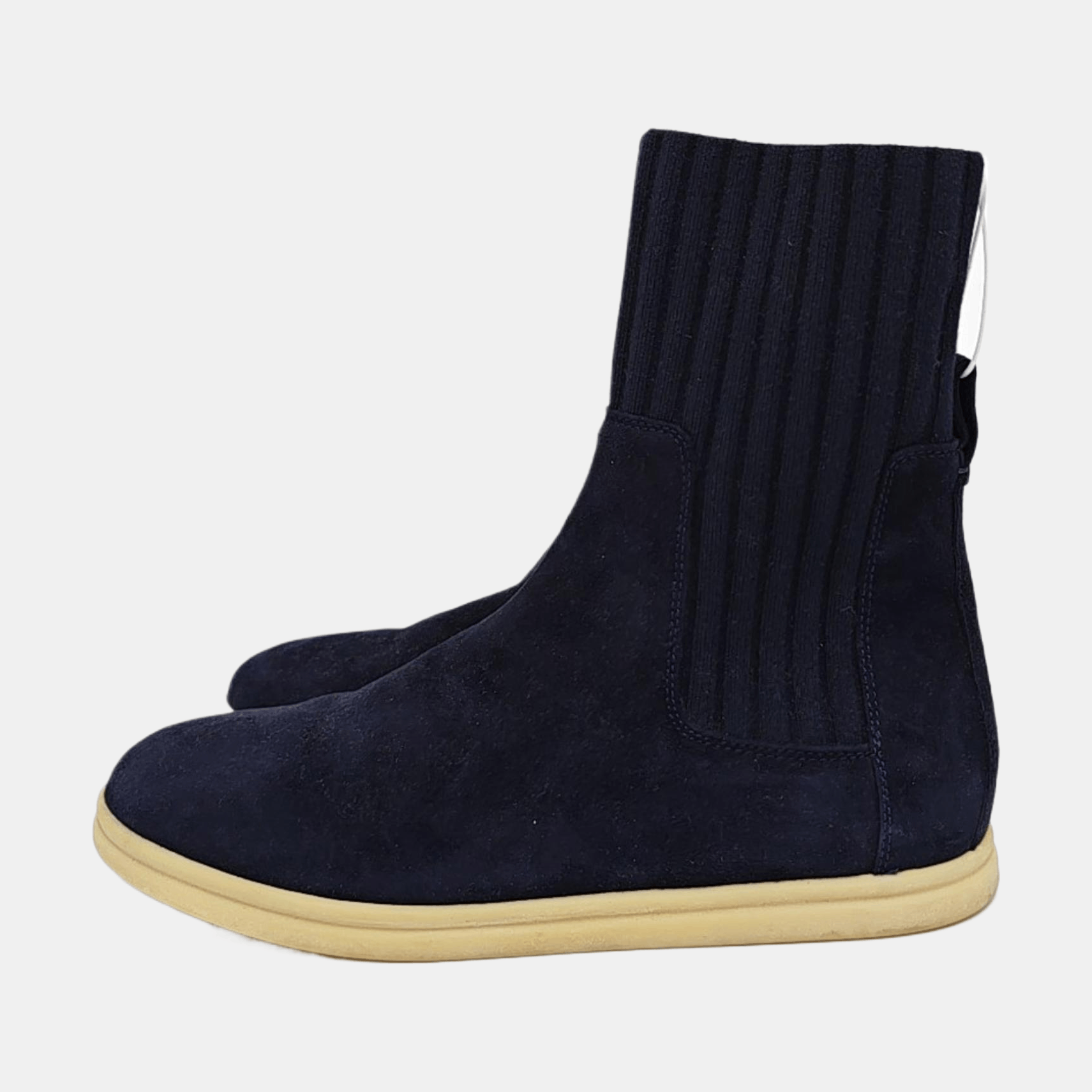 Loro Piana Loro Piana Suede Knit Cuff High-Top Sneakers Size 39 Size US 9 / IT 39 - 6 Thumbnail