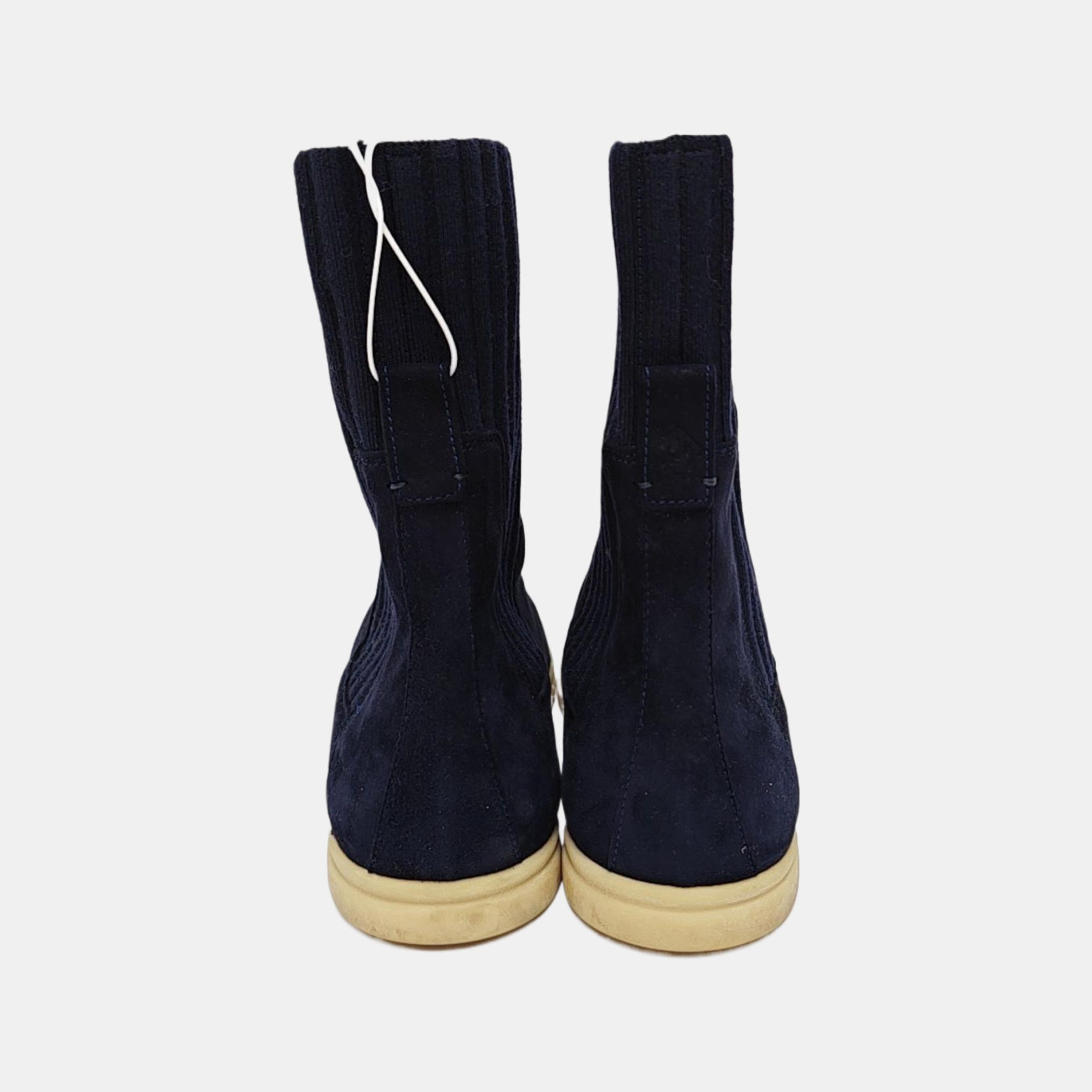 Loro Piana Loro Piana Suede Knit Cuff High-Top Sneakers Size 39 Size US 9 / IT 39 - 4 Thumbnail