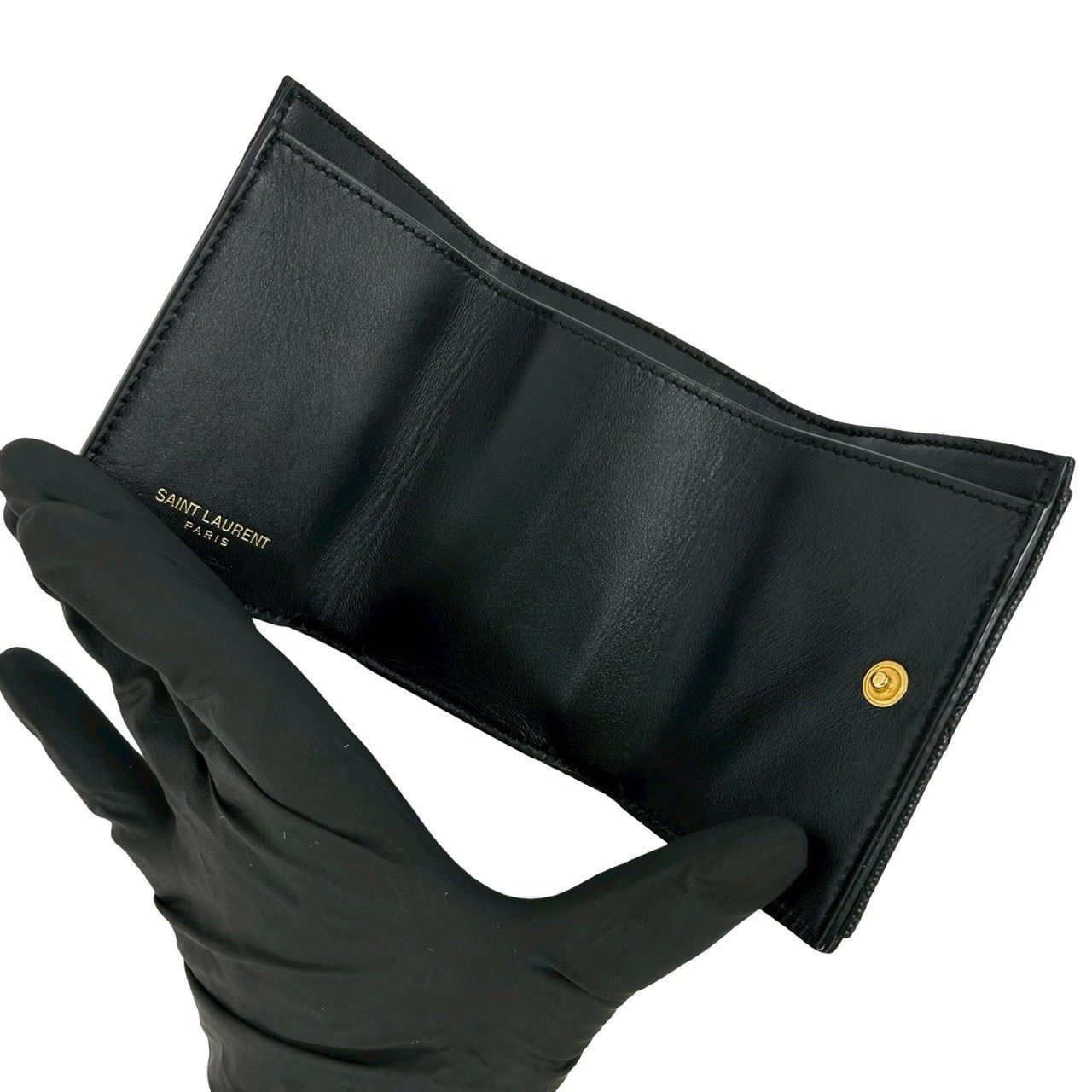 Yves Saint Laurent Yves Saint Laurent Saint Laurent Paris Leather Trifold Wallet Leather Short Wallet 60063 DUTY FREE for USA Size ONE SIZE - 8 Thumbnail