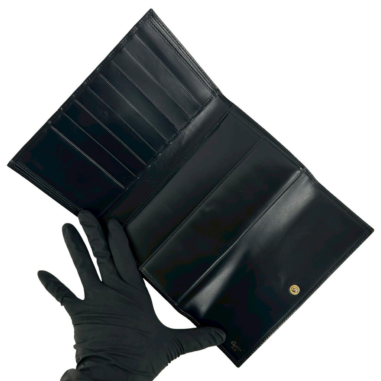 Cartier Cartier Cartier Panthere Calf Leather Trifold Wallet Leather Long Wallet DUTY FREE for USA Size ONE SIZE - 8 Thumbnail