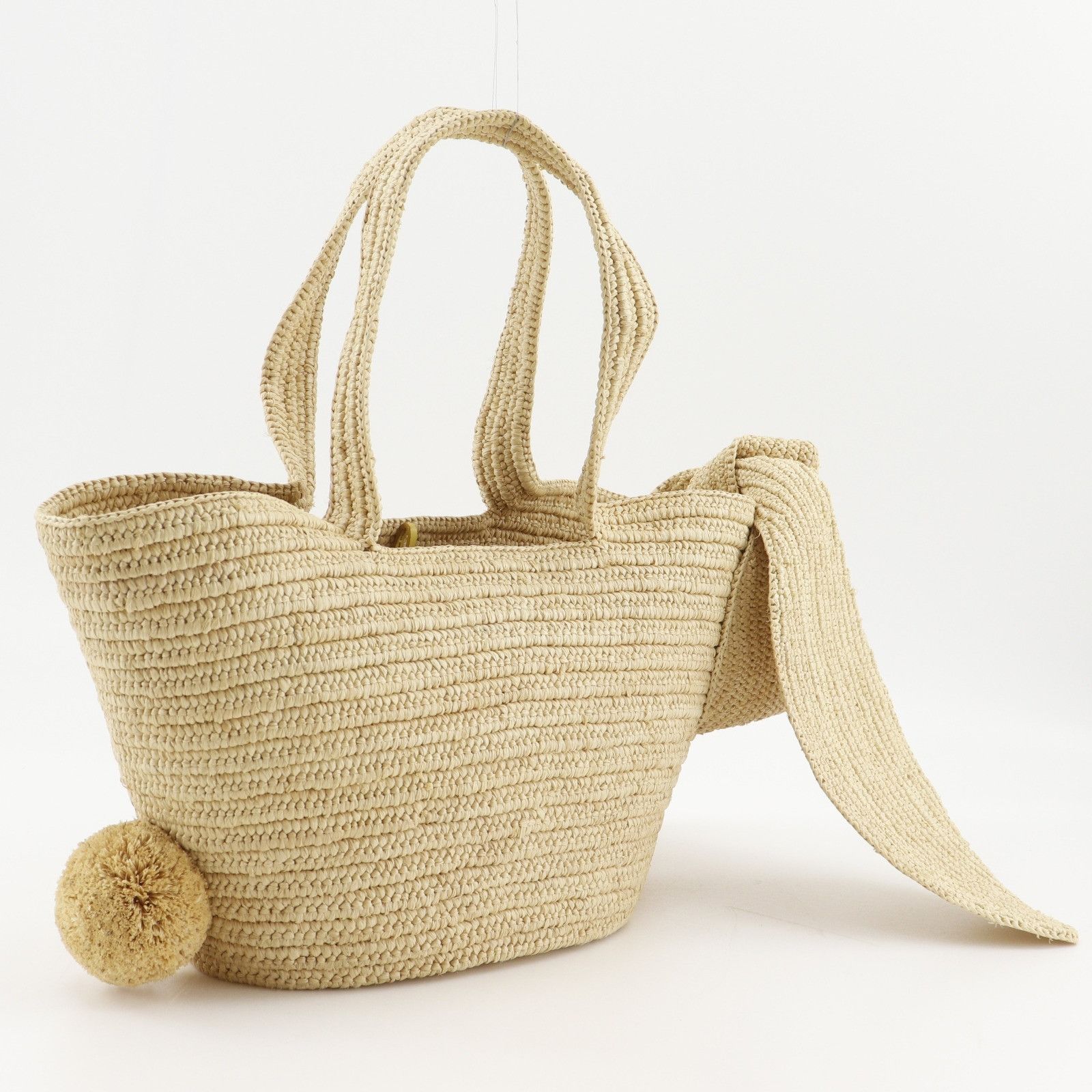 Loewe Loewe Loewe Bunny Basket Raffia Calf Handbag Handbag A223S17X01 DUTY FREE for USA Size ONE SIZE - 3 Thumbnail