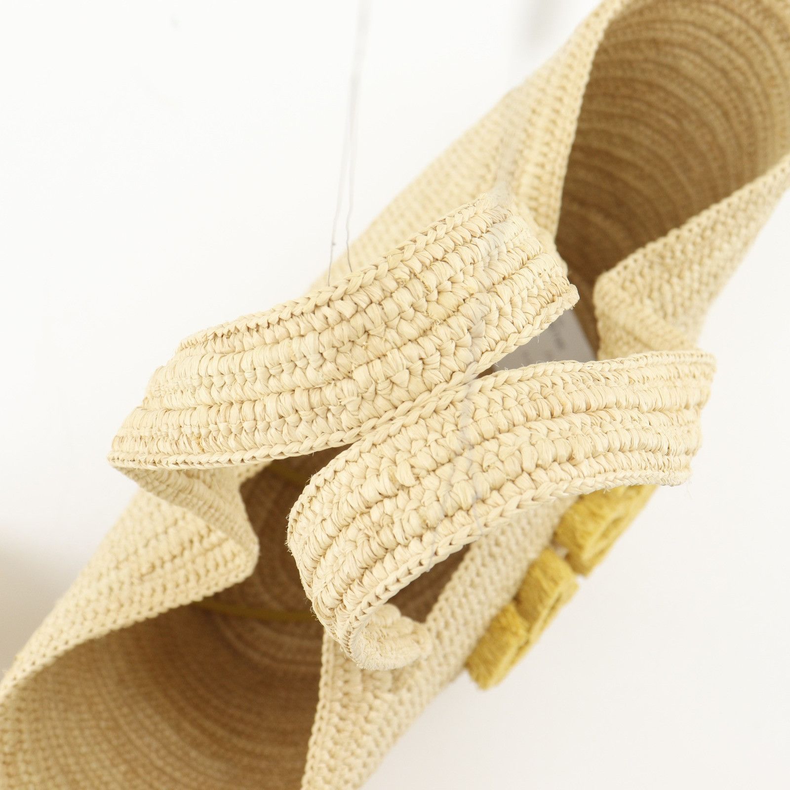 Loewe Loewe Loewe Bunny Basket Raffia Calf Handbag Handbag A223S17X01 DUTY FREE for USA Size ONE SIZE - 5 Thumbnail