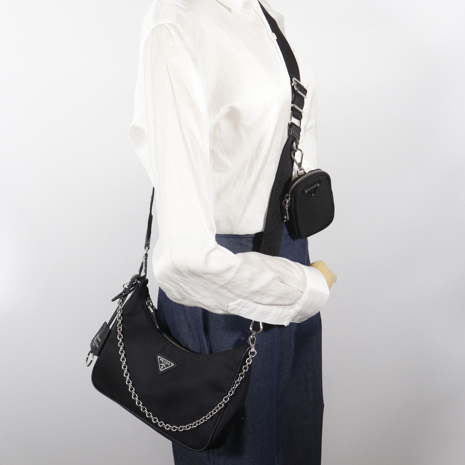 Prada Prada Prada Re-Edition 2005 Re-Nylon 2way bag Textile Shoulder Bag 1BH204 DUTY FREE for USA Size ONE SIZE - 17 Thumbnail