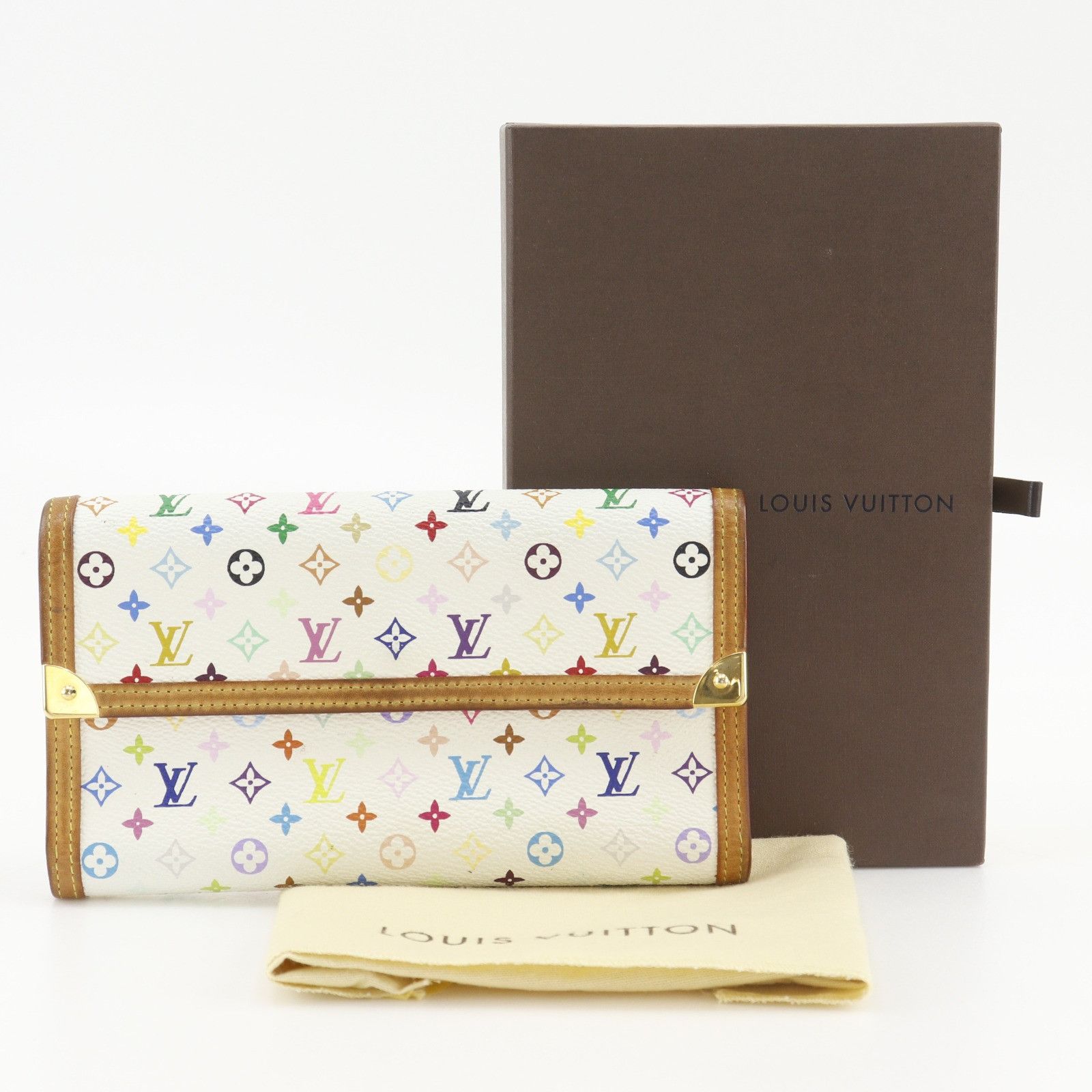 Louis Vuitton Louis Vuitton Louis Vuitton Monogram Multicolore Trifold Long Wallet Textile Long Wallet M92659 DUTY FREE for USA Size ONE SIZE - 20 Thumbnail