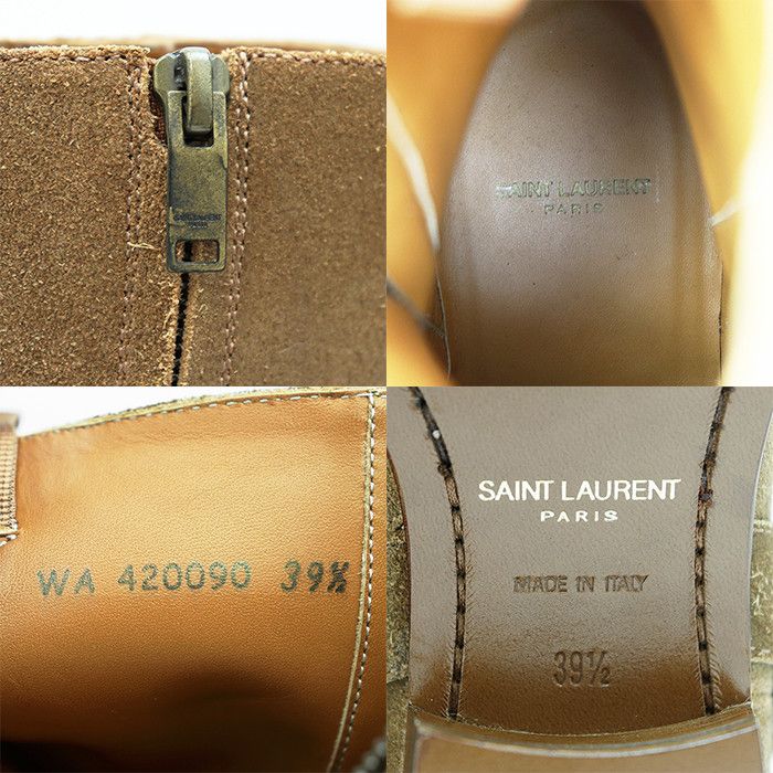 Yves Saint Laurent Yves Saint Laurent Saint Laurent Paris Wyatt Harness Leather Boots Leather Shoes WA420090 DUTY FREE for USA Size ONE SIZE - 10 Thumbnail