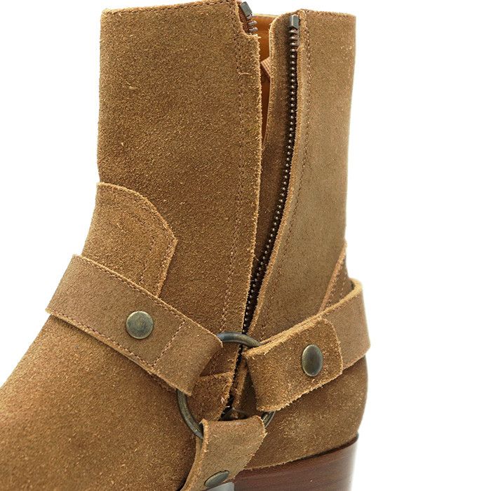 Yves Saint Laurent Yves Saint Laurent Saint Laurent Paris Wyatt Harness Leather Boots Leather Shoes WA420090 DUTY FREE for USA Size ONE SIZE - 4 Thumbnail