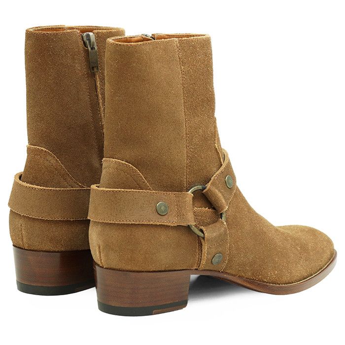 Yves Saint Laurent Yves Saint Laurent Saint Laurent Paris Wyatt Harness Leather Boots Leather Shoes WA420090 DUTY FREE for USA Size ONE SIZE - 12 Thumbnail