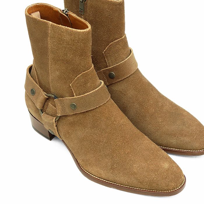 Yves Saint Laurent Yves Saint Laurent Saint Laurent Paris Wyatt Harness Leather Boots Leather Shoes WA420090 DUTY FREE for USA Size ONE SIZE - 11 Thumbnail