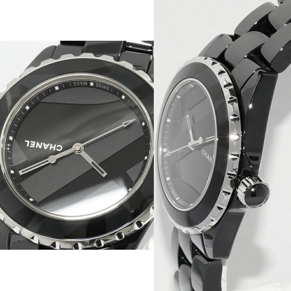 Chanel Chanel Chanel J12 Untitled Black Ceramic Automatic Limited Glass / Ceramic Automatic H5581 DUTY FREE for USA Size ONE SIZE - 4 Thumbnail