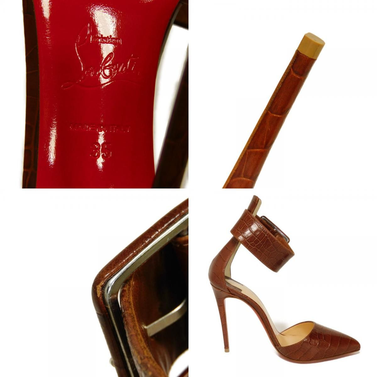 Christian Louboutin Christian Louboutin Christian Louboutin Haller 100mm Calfskin Pumps Leather Shoes 3170393 DUTY FREE for USA Size ONE SIZE - 17 Thumbnail