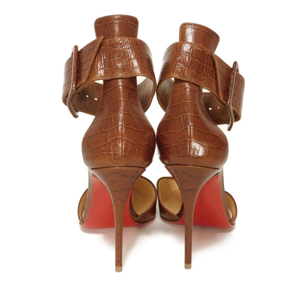 Christian Louboutin Christian Louboutin Christian Louboutin Haller 100mm Calfskin Pumps Leather Shoes 3170393 DUTY FREE for USA Size ONE SIZE - 3 Thumbnail