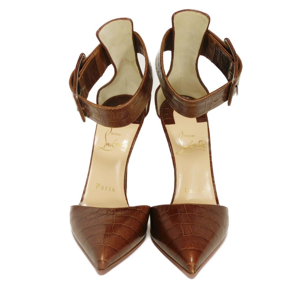 Christian Louboutin Christian Louboutin Christian Louboutin Haller 100mm Calfskin Pumps Leather Shoes 3170393 DUTY FREE for USA Size ONE SIZE - 2 Thumbnail