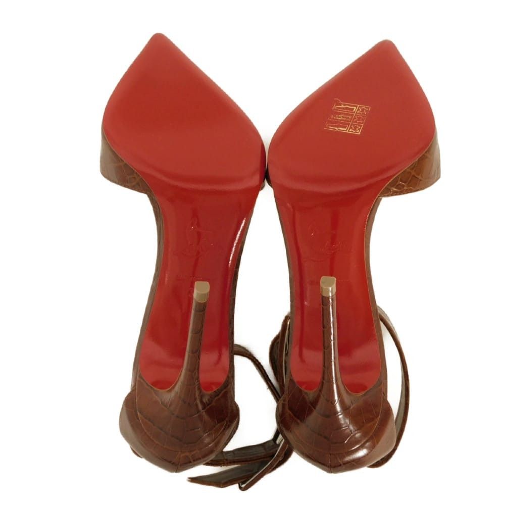 Christian Louboutin Christian Louboutin Christian Louboutin Haller 100mm Calfskin Pumps Leather Shoes 3170393 DUTY FREE for USA Size ONE SIZE - 4 Thumbnail
