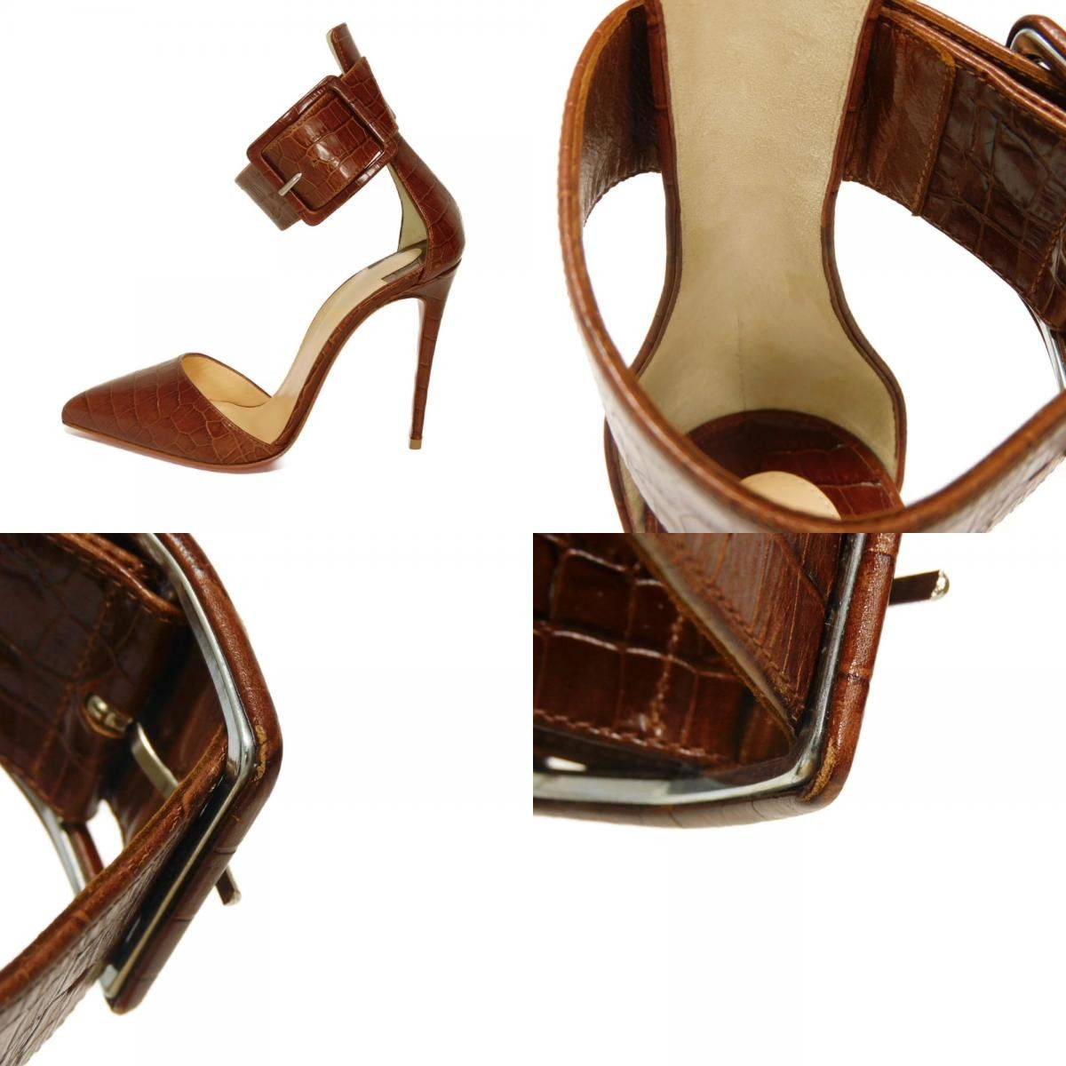 Christian Louboutin Christian Louboutin Christian Louboutin Haller 100mm Calfskin Pumps Leather Shoes 3170393 DUTY FREE for USA Size ONE SIZE - 18 Thumbnail