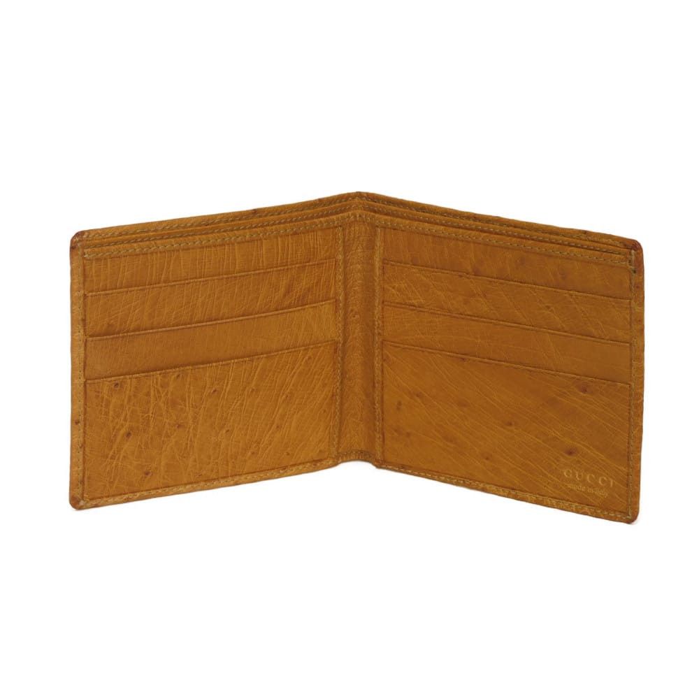 Gucci Gucci Gucci Ostrich Bifold Wallet Leather Short Wallet 0349631 DUTY FREE for USA Size ONE SIZE - 4 Thumbnail