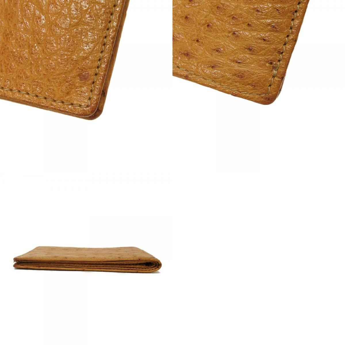 Gucci Gucci Gucci Ostrich Bifold Wallet Leather Short Wallet 0349631 DUTY FREE for USA Size ONE SIZE - 20 Thumbnail